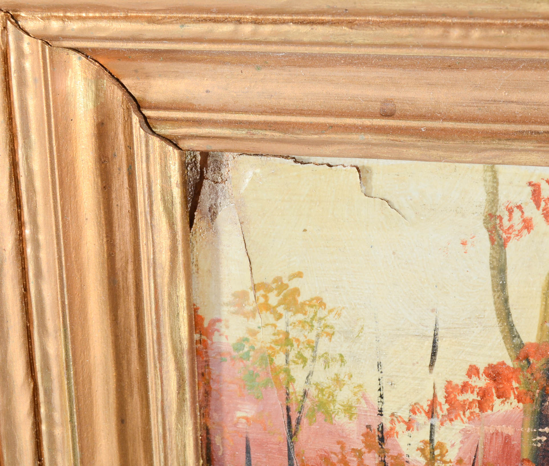 Original Oil on Board Autumnal Landscape