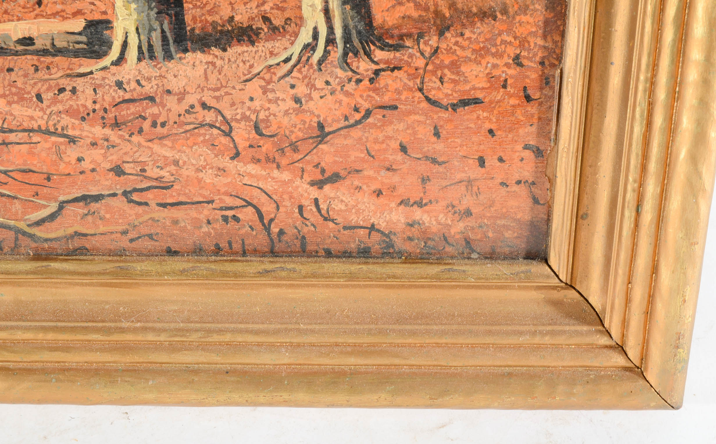 Original Oil on Board Autumnal Landscape