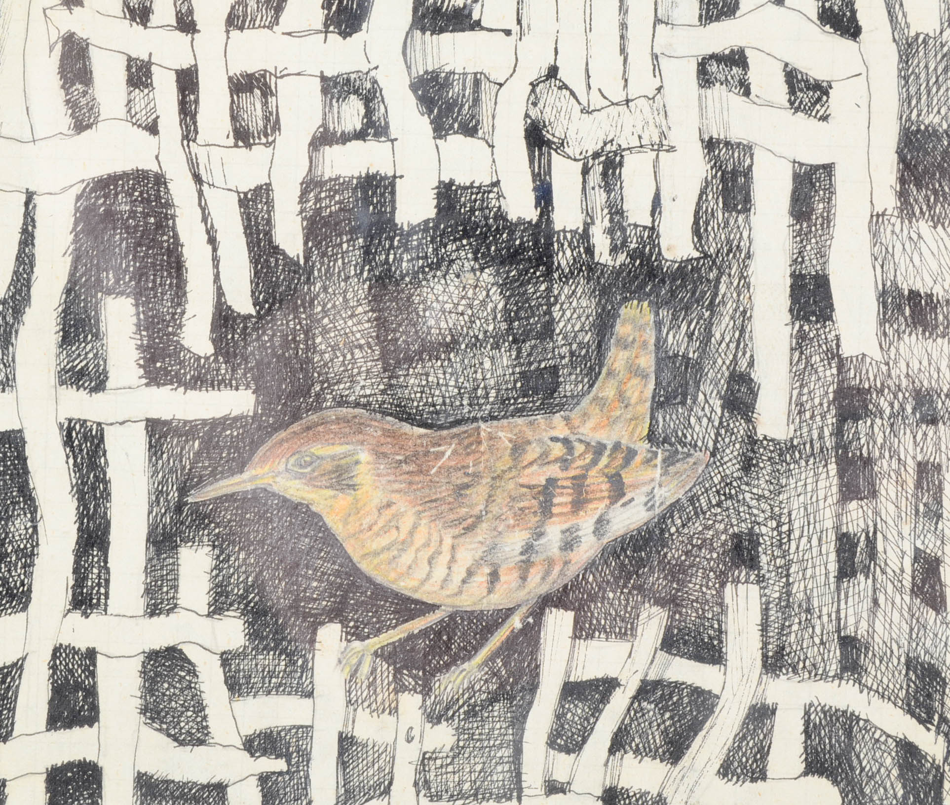 Original Signed Mixed Media Illustration