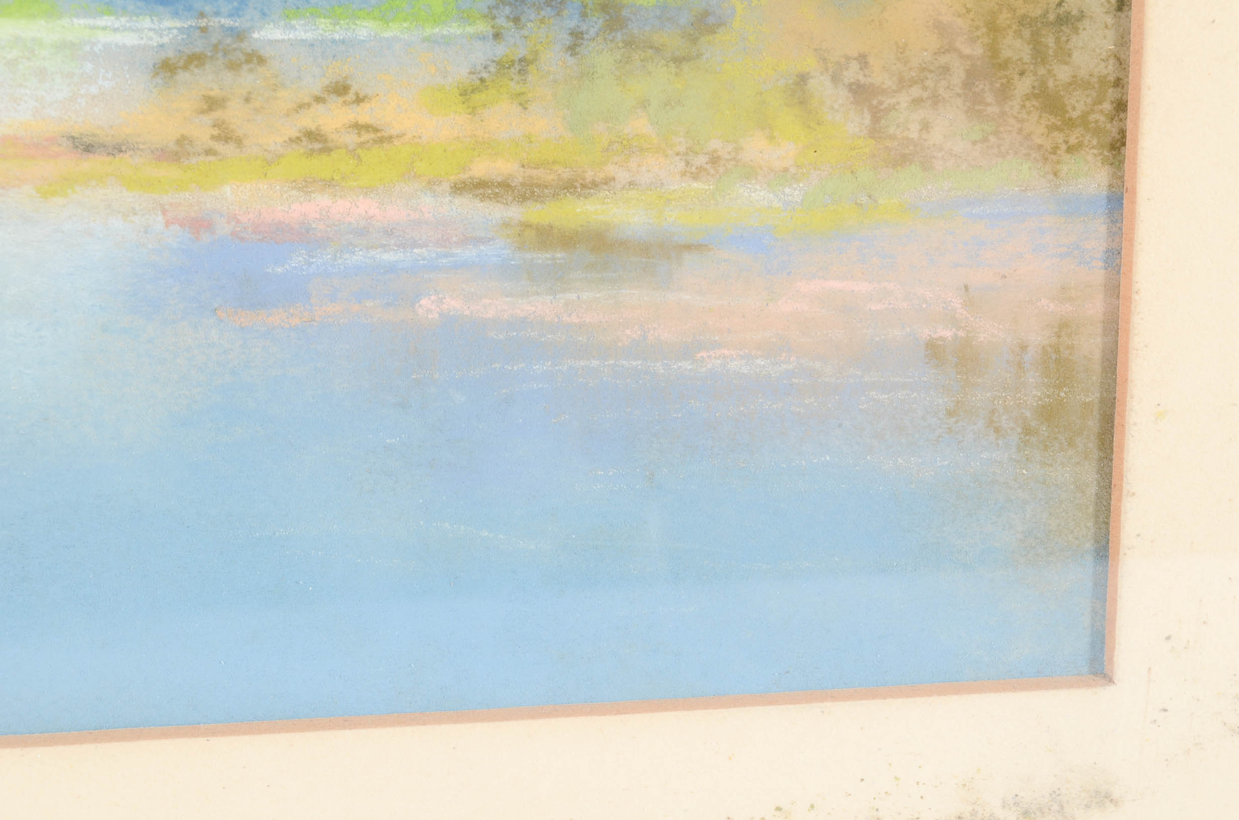 Original Pastel Drawing on Paper of a Landscape