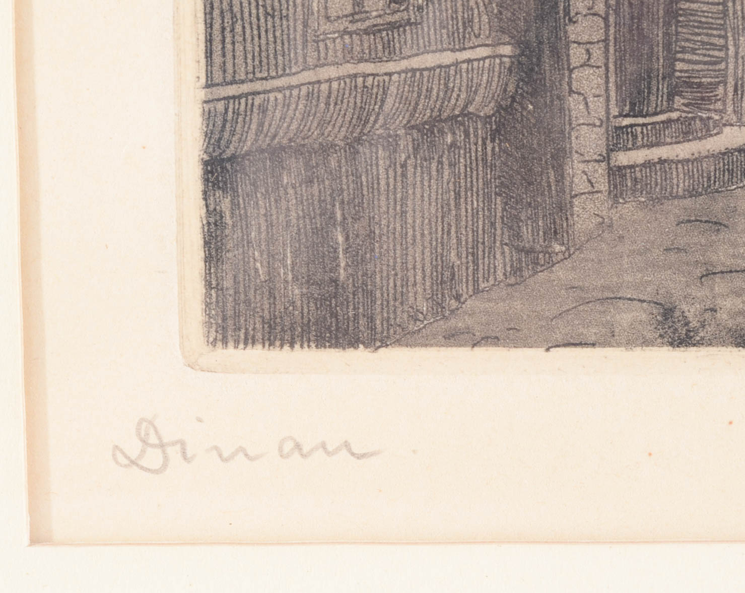 Vintage Signed Aquatint Etching "Dinan"