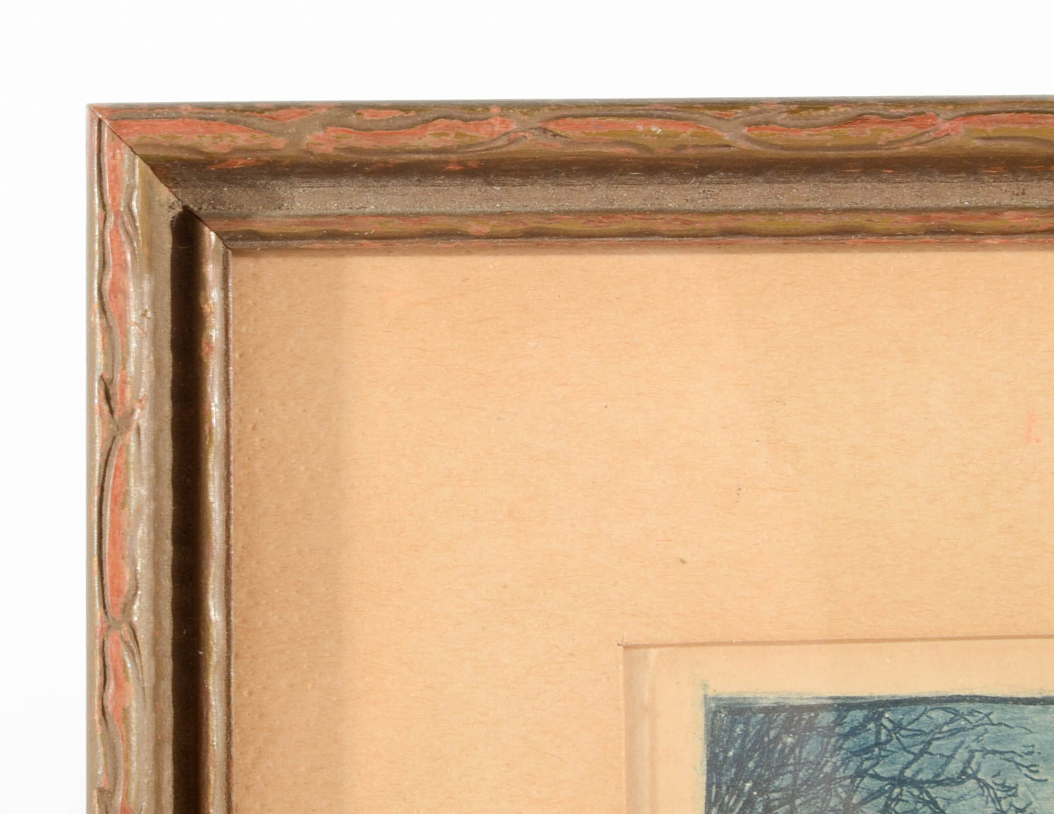 Bachmann Original Aquatint Etching of Frederik's Church, Denmark