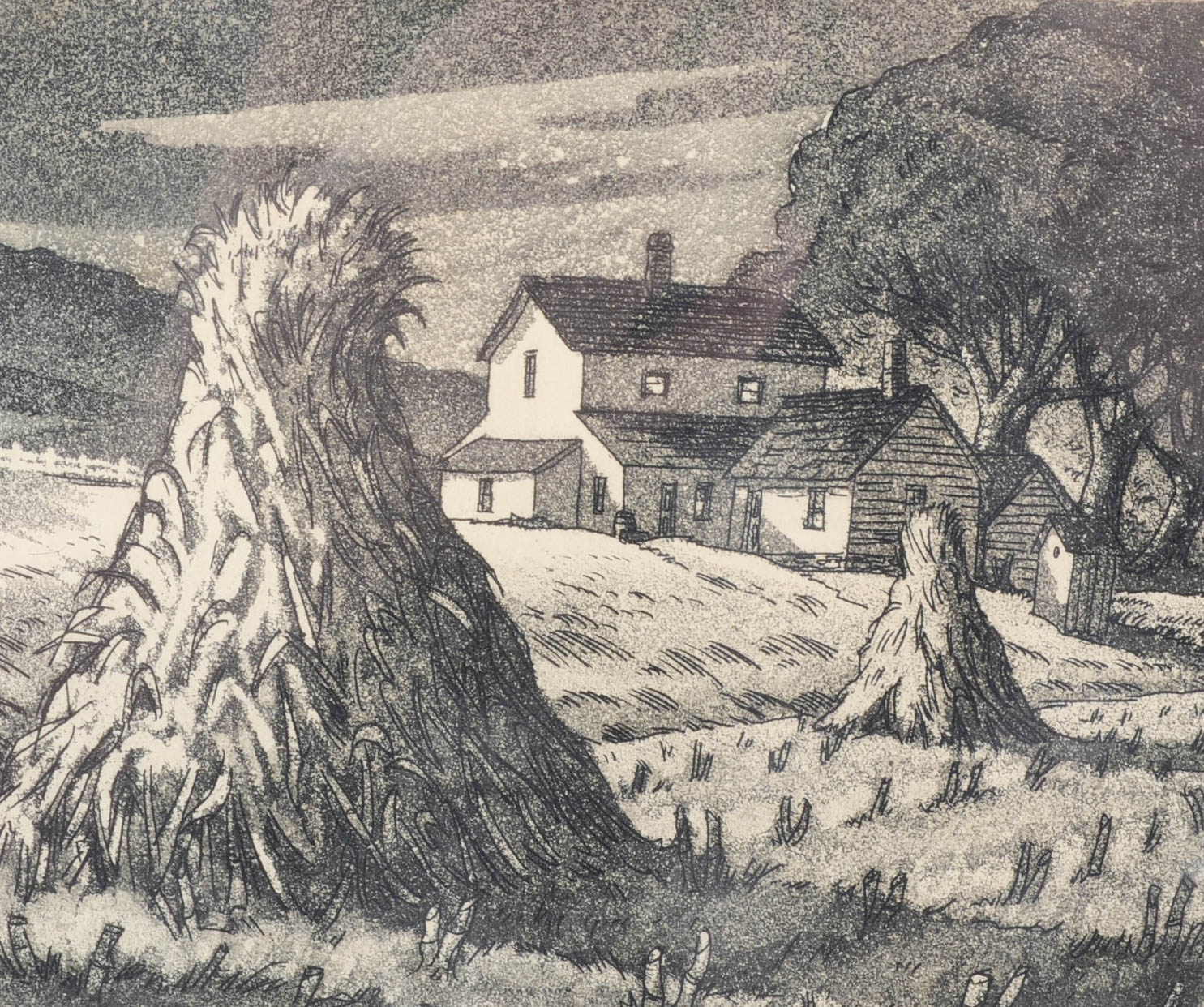 Kenneth J. Reeve Aquatint "Autumn Evening"