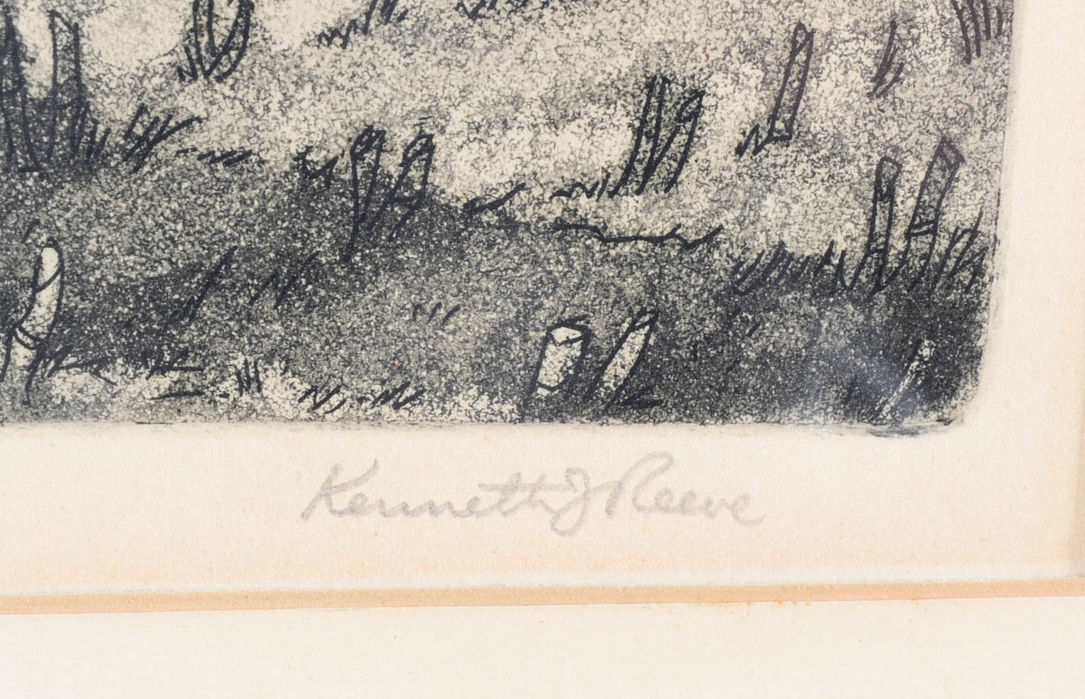 Kenneth J. Reeve Aquatint "Autumn Evening"