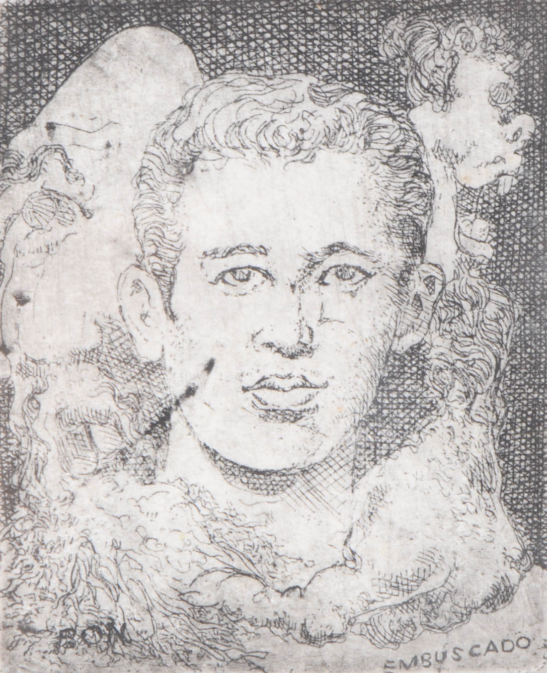 Restituto Embuscado Limited Edition Etching of a Self Portrait