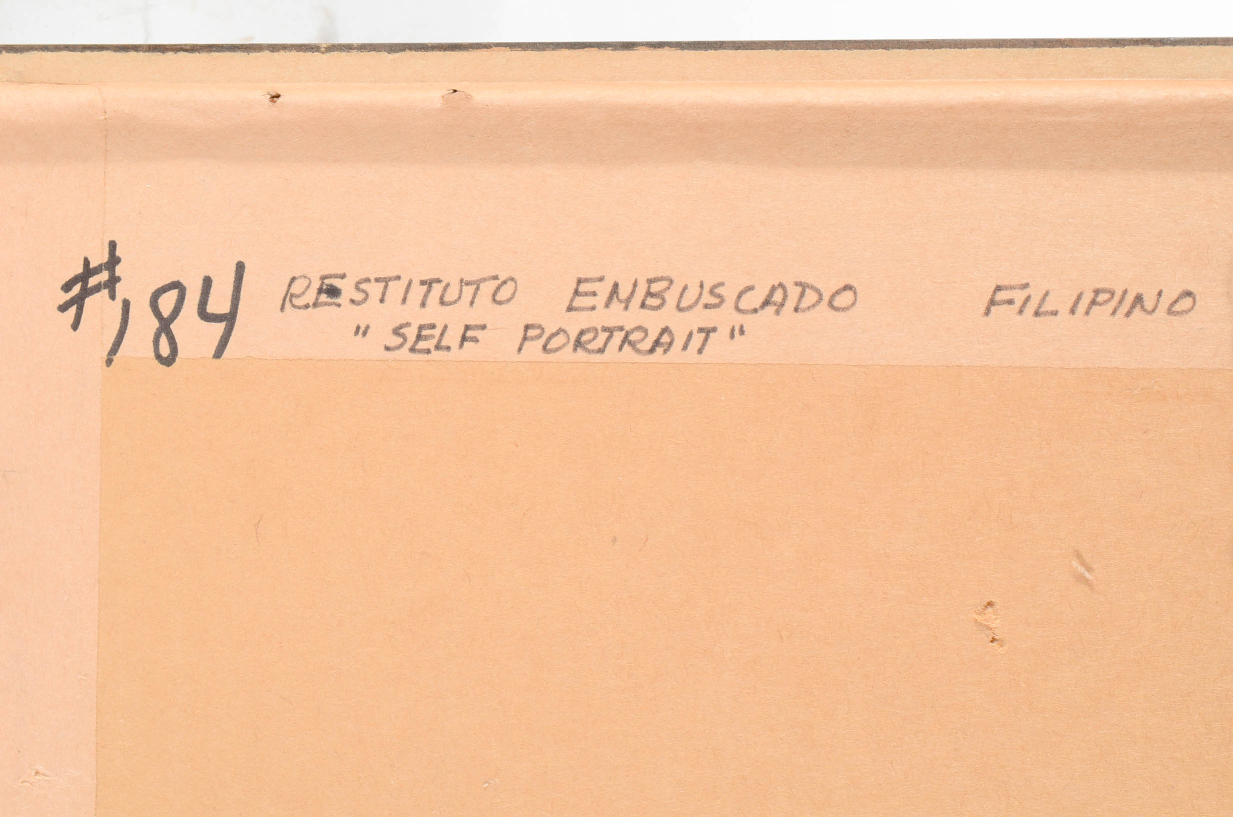 Restituto Embuscado Limited Edition Etching of a Self Portrait