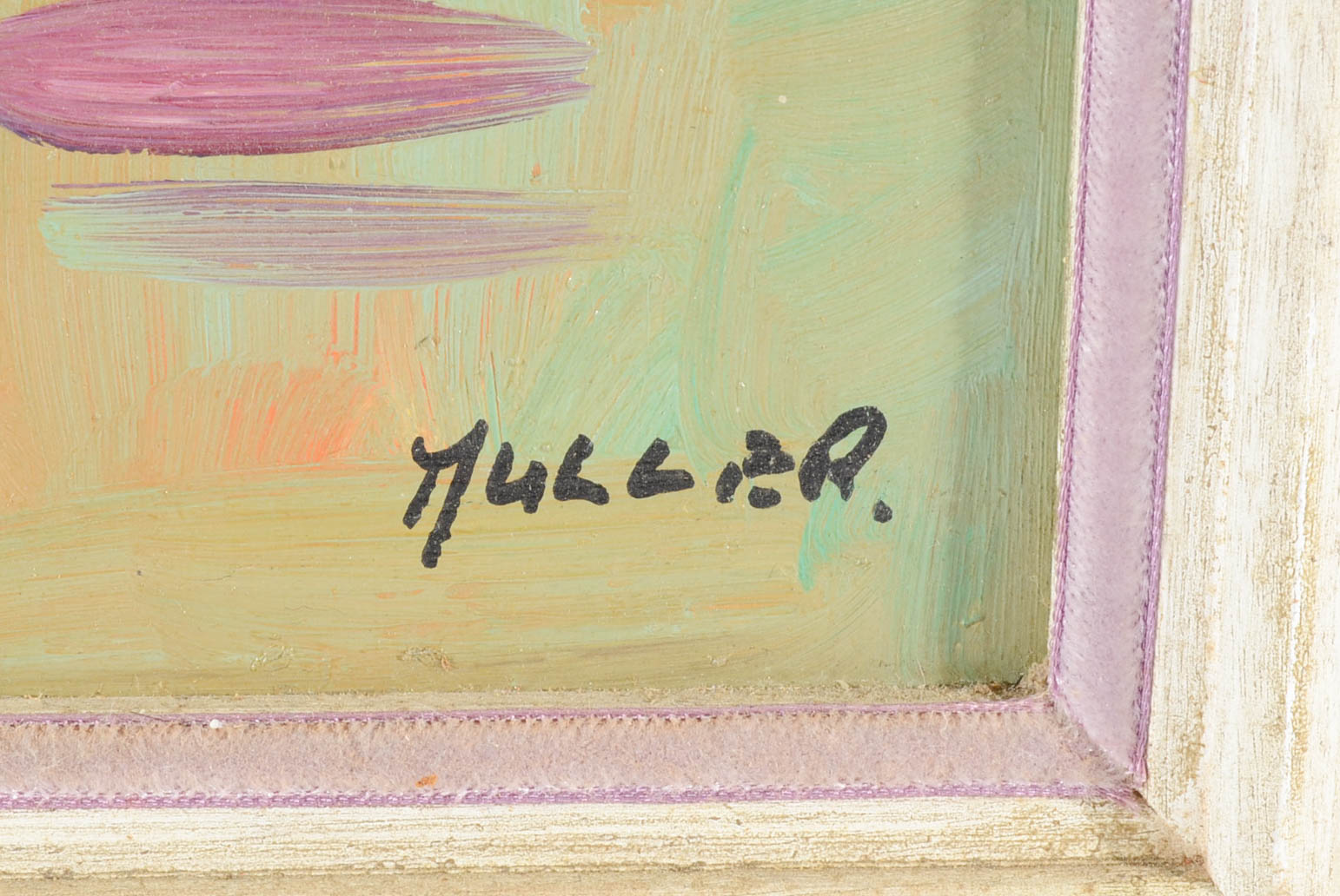 Muller Vintage Oil on Canvas Floral Still Life