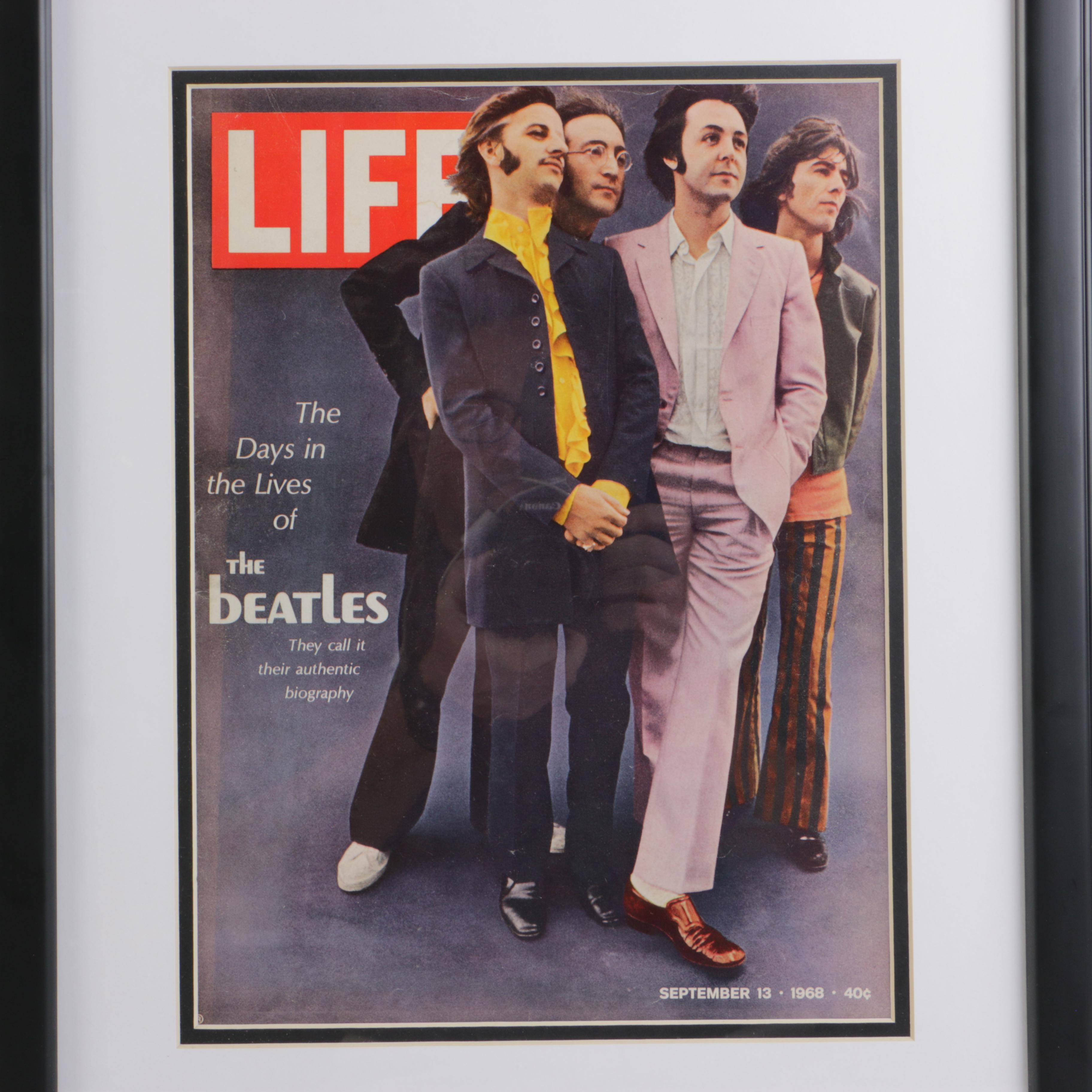 Framed "Life" Magazine Covers of the Beatles and Paul McCartney