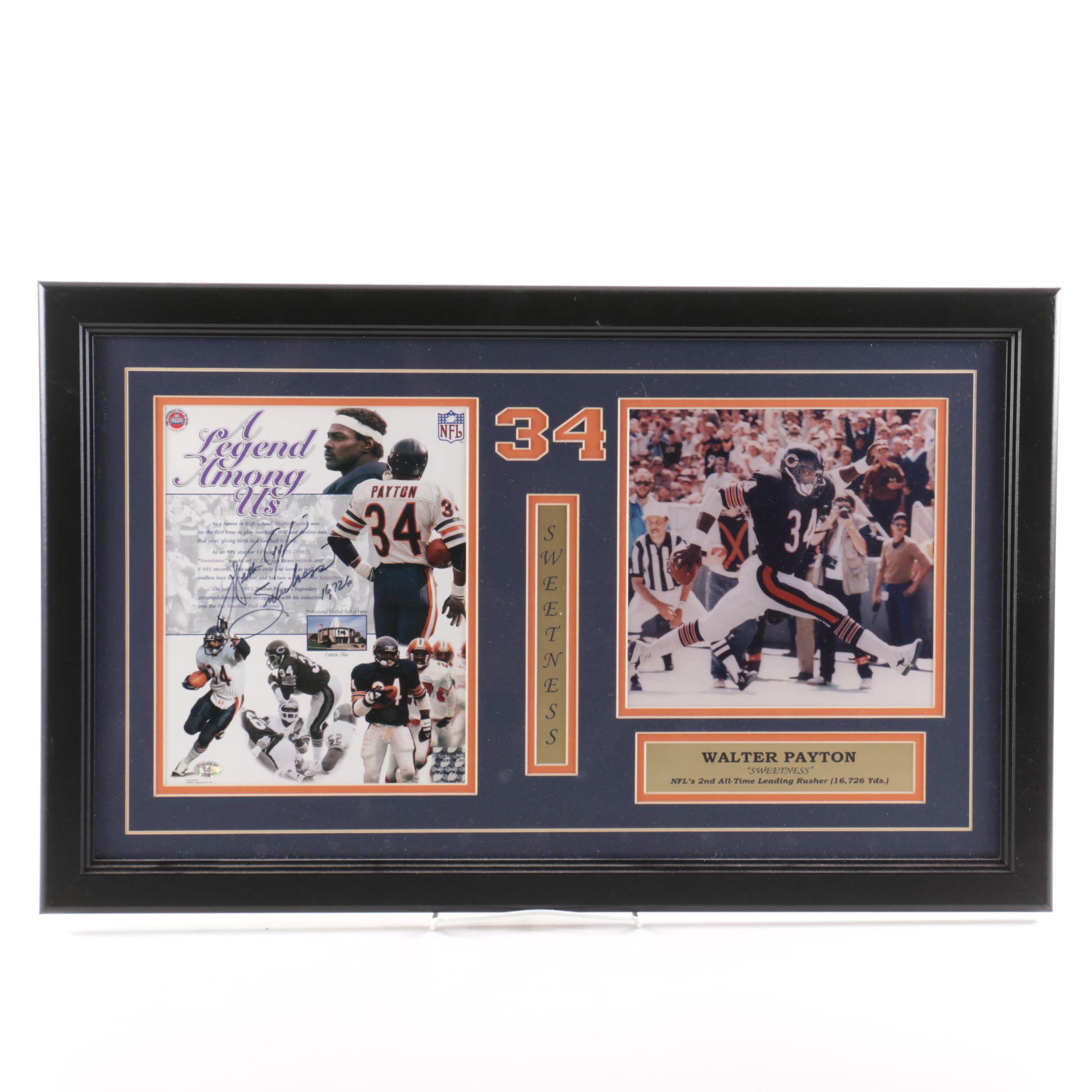 Signed Walter Payton Photograph