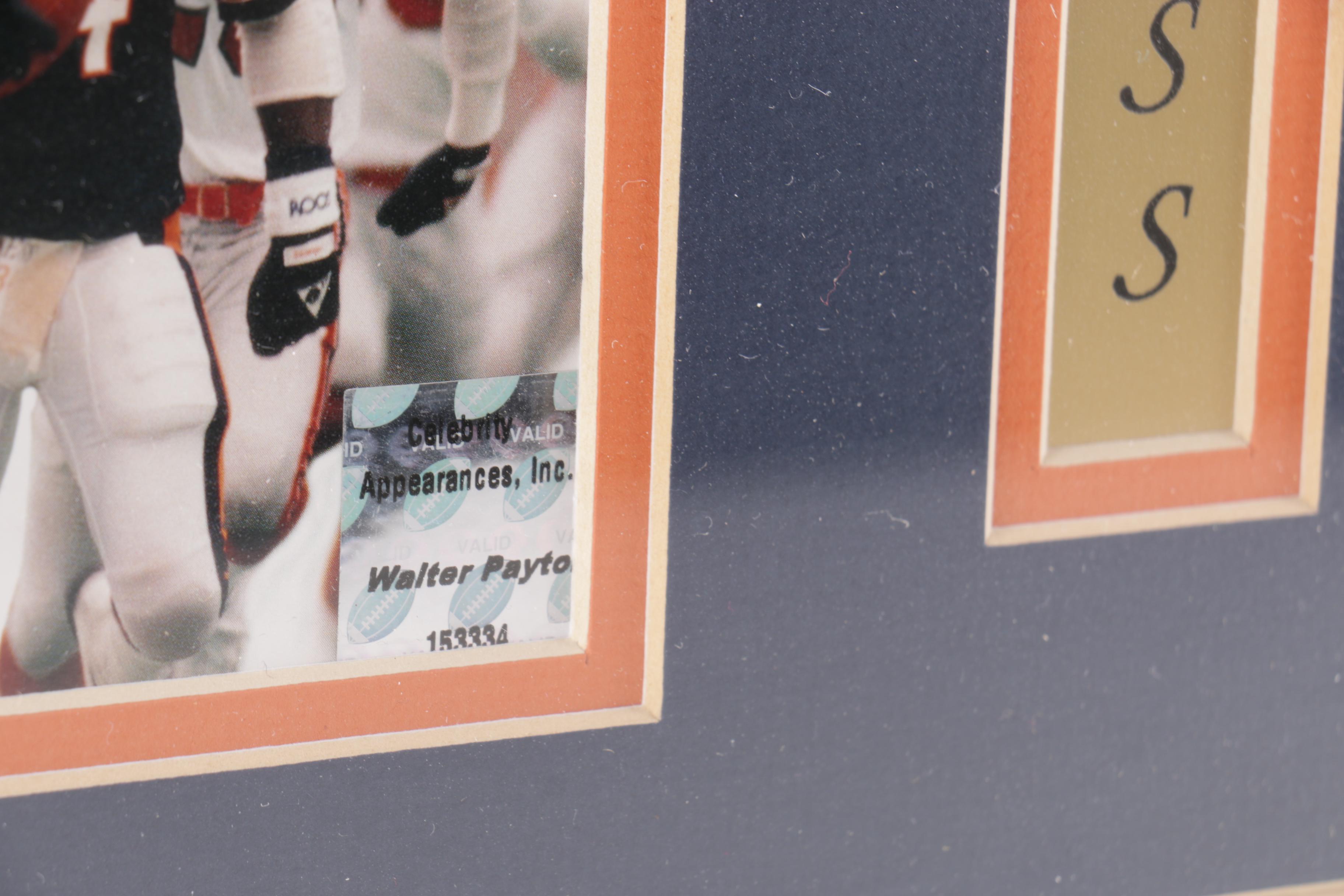 Signed Walter Payton Photograph
