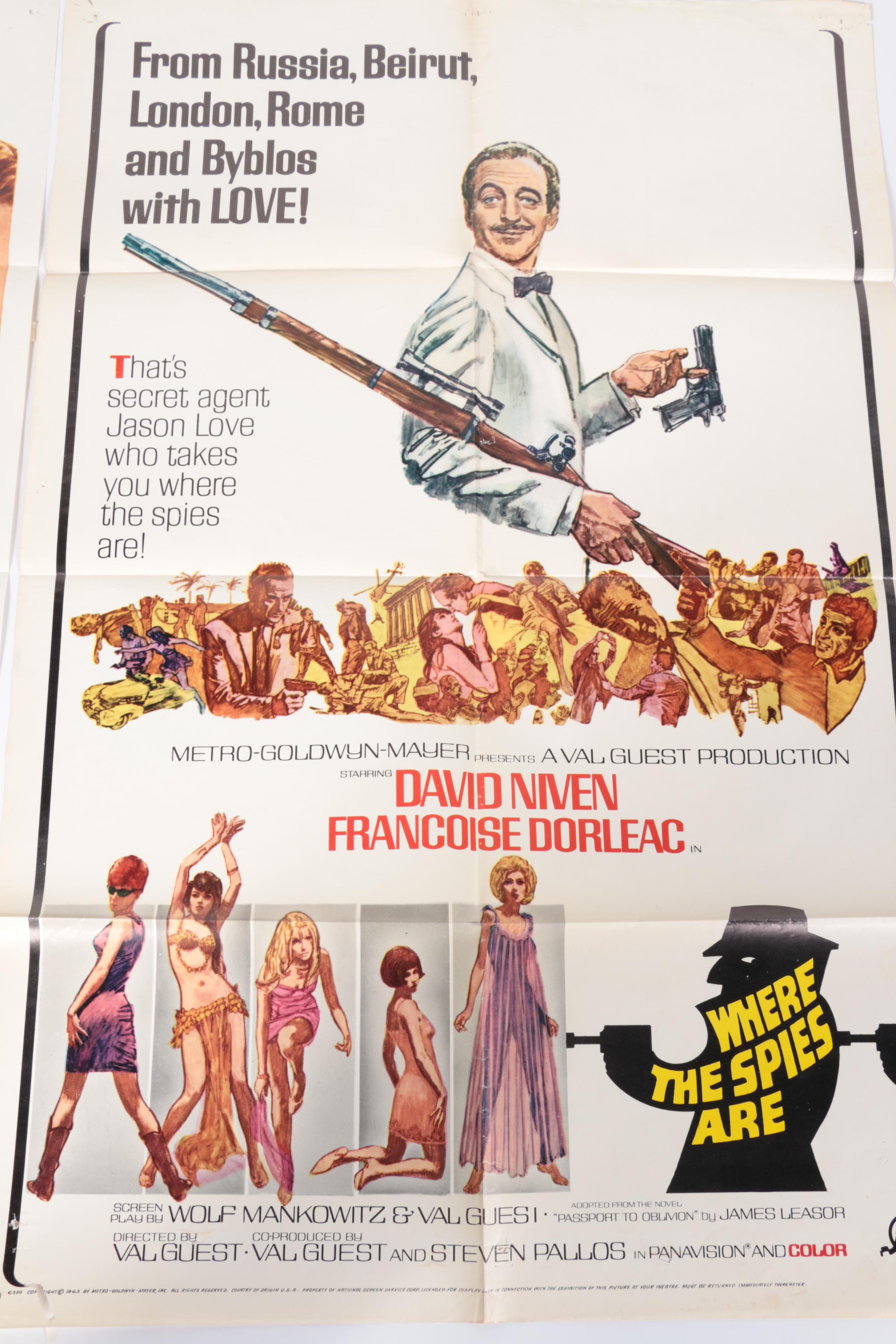 Pair of Classic Spy Film Posters with Film Stills