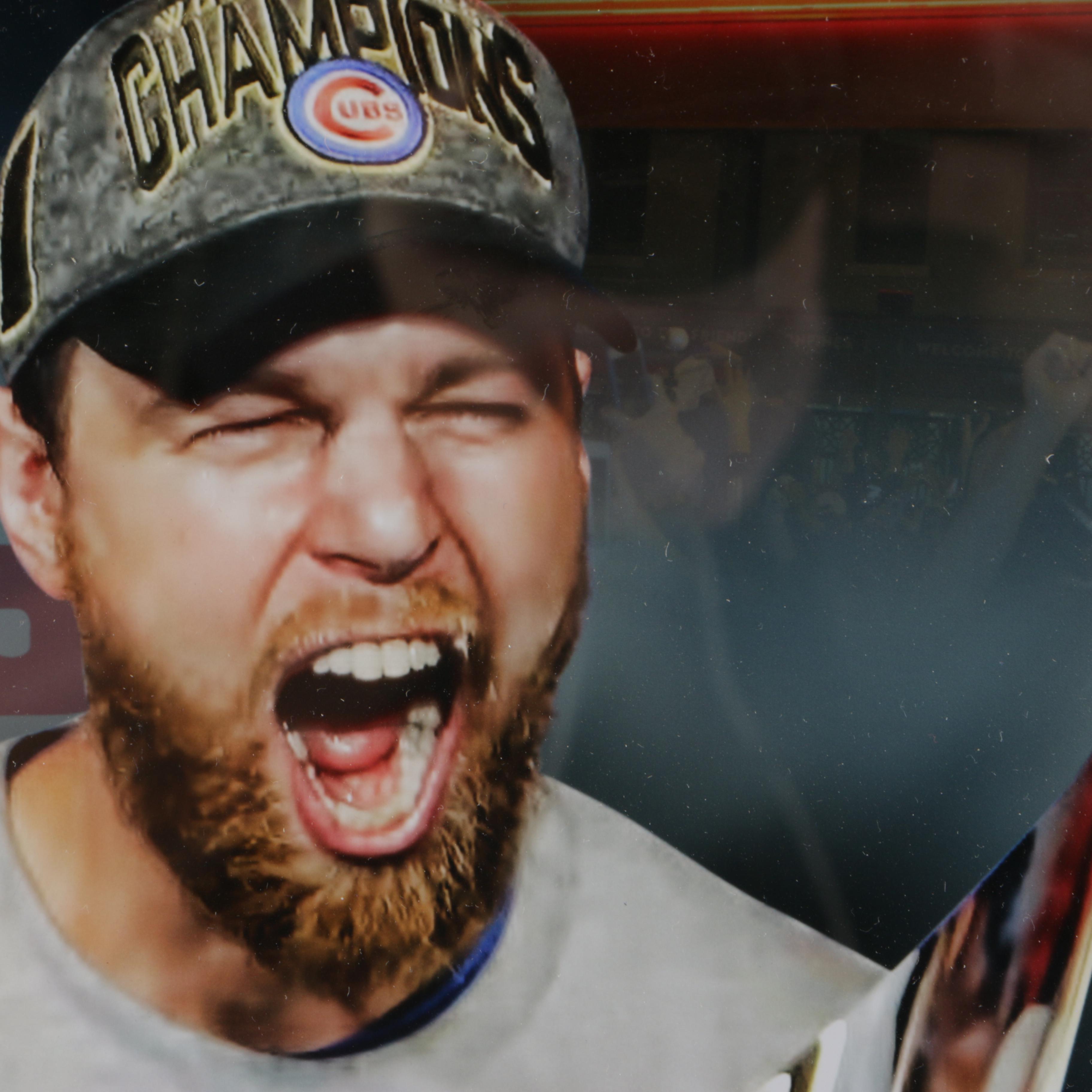 Signed Ben Zobrist Chicago Cubs 2016 World Series Poster