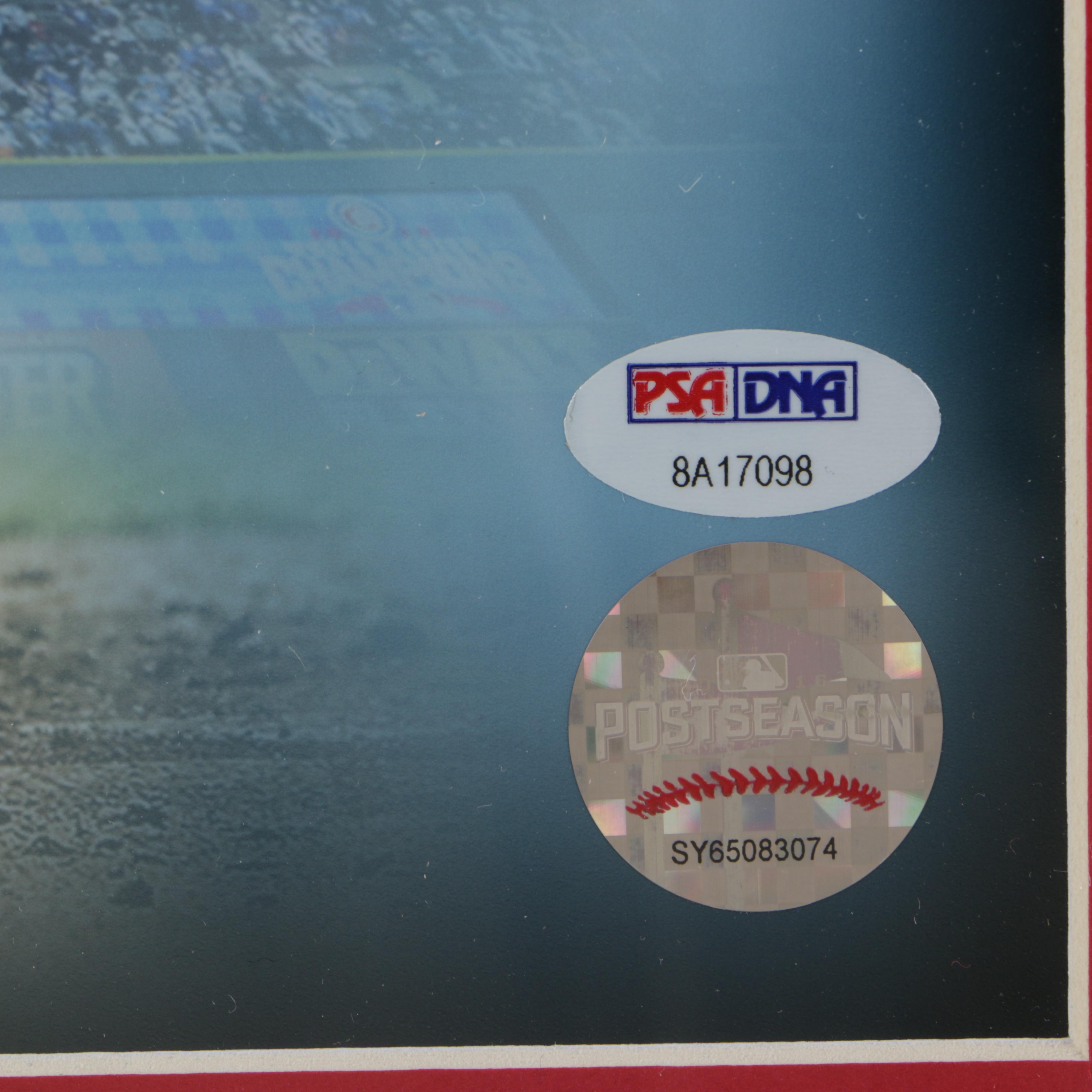 Signed Ben Zobrist Chicago Cubs 2016 World Series Poster