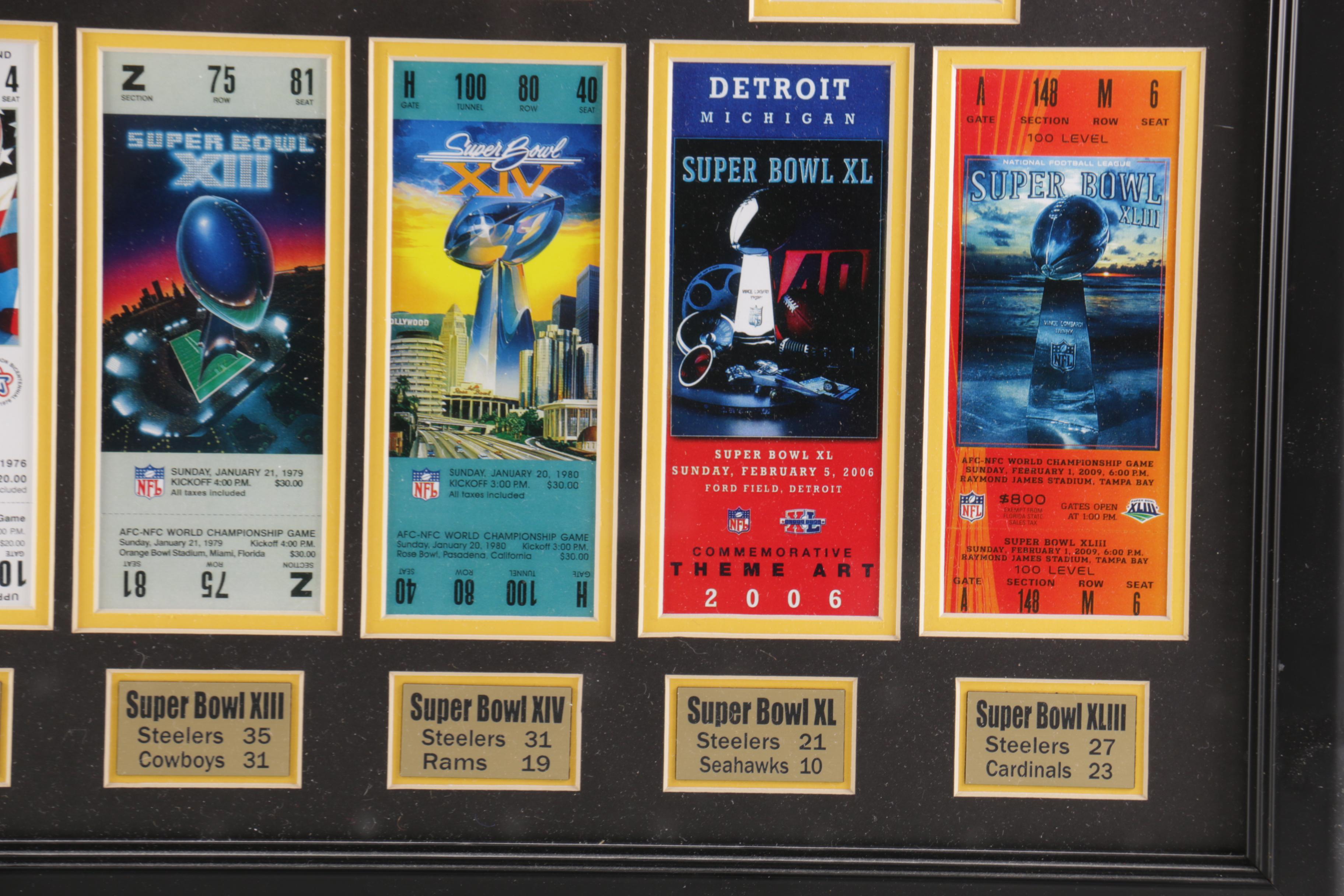 Framed Pittsburgh Steelers Print Display