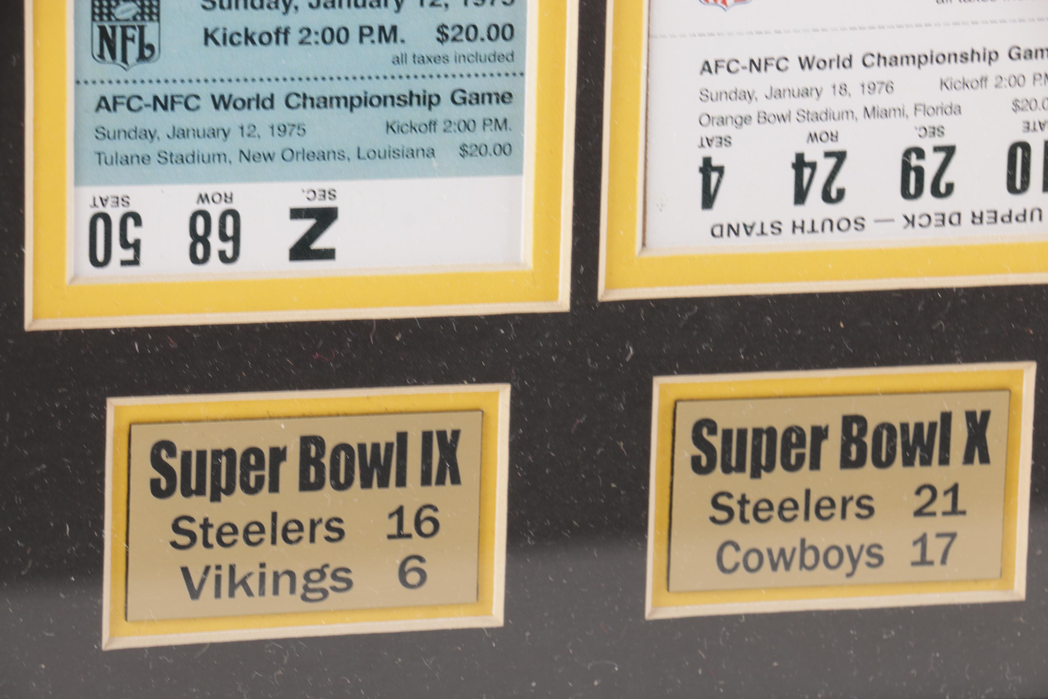 Framed Pittsburgh Steelers Print Display