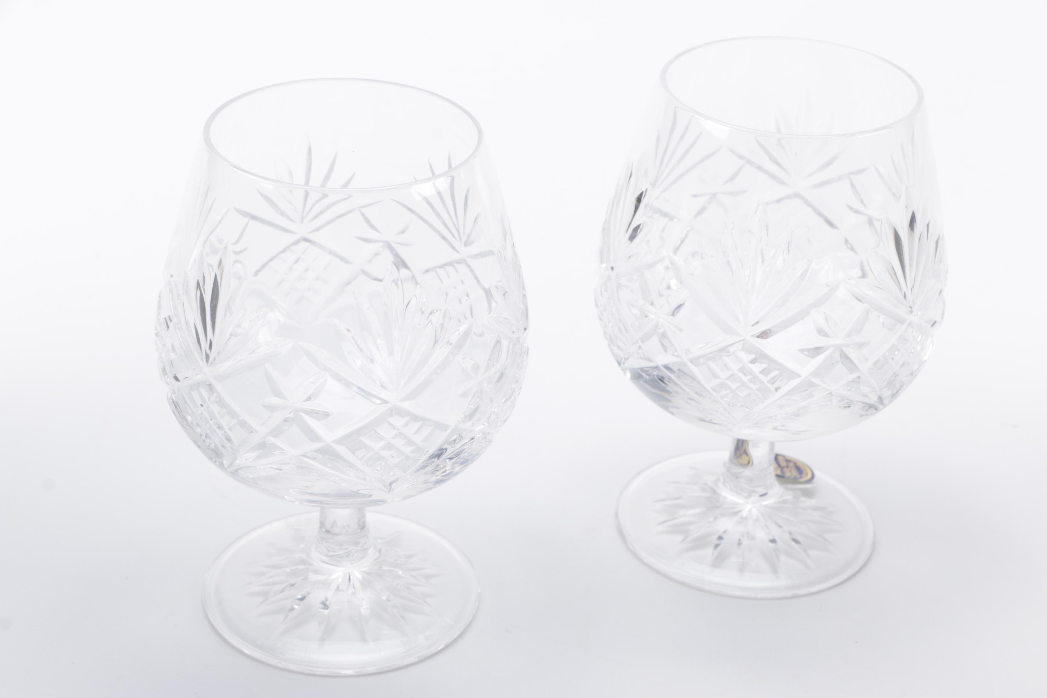 Thomas Webb Crystal Brandy Glass Set