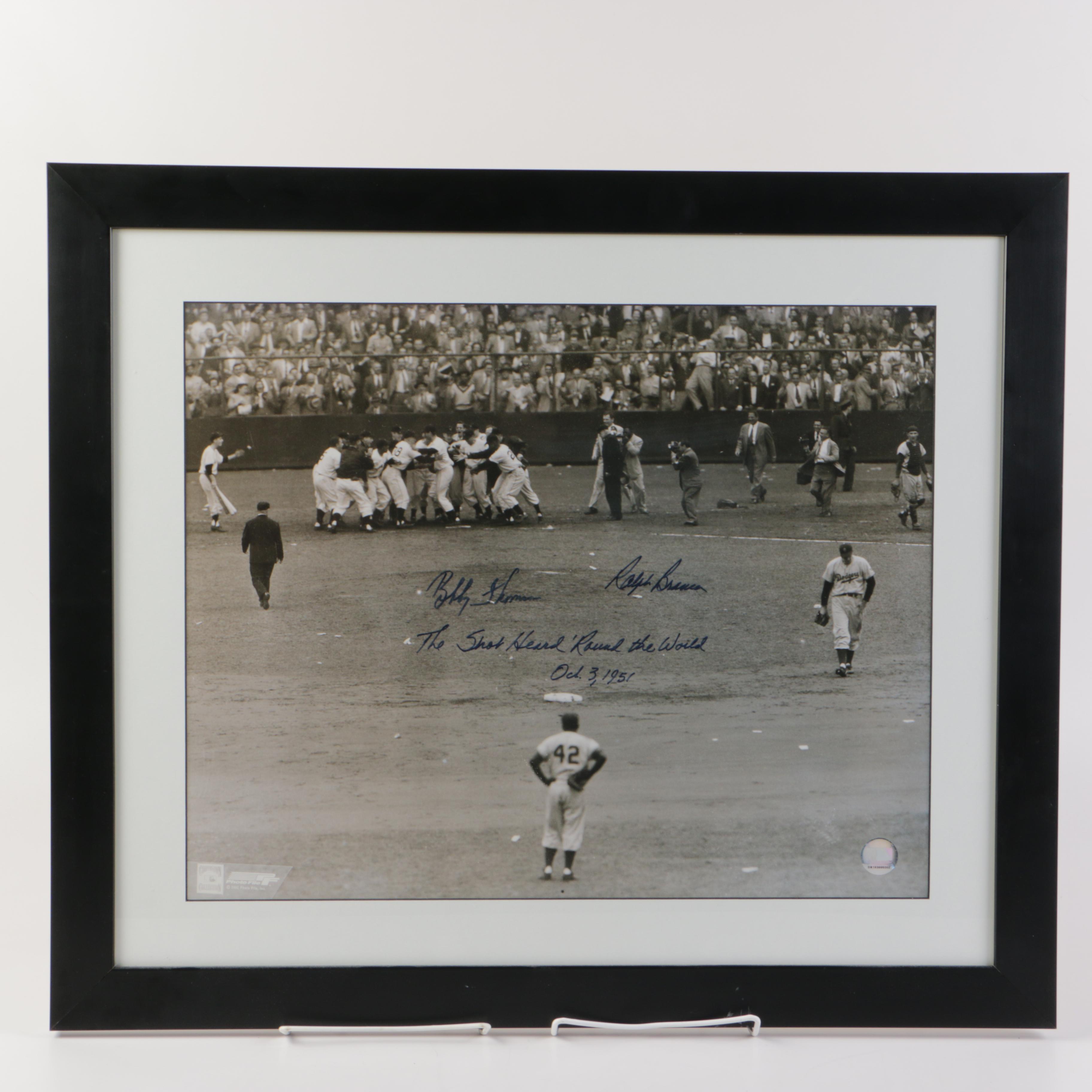 Bobby Thomson and Ralph Branca Signed Photograph