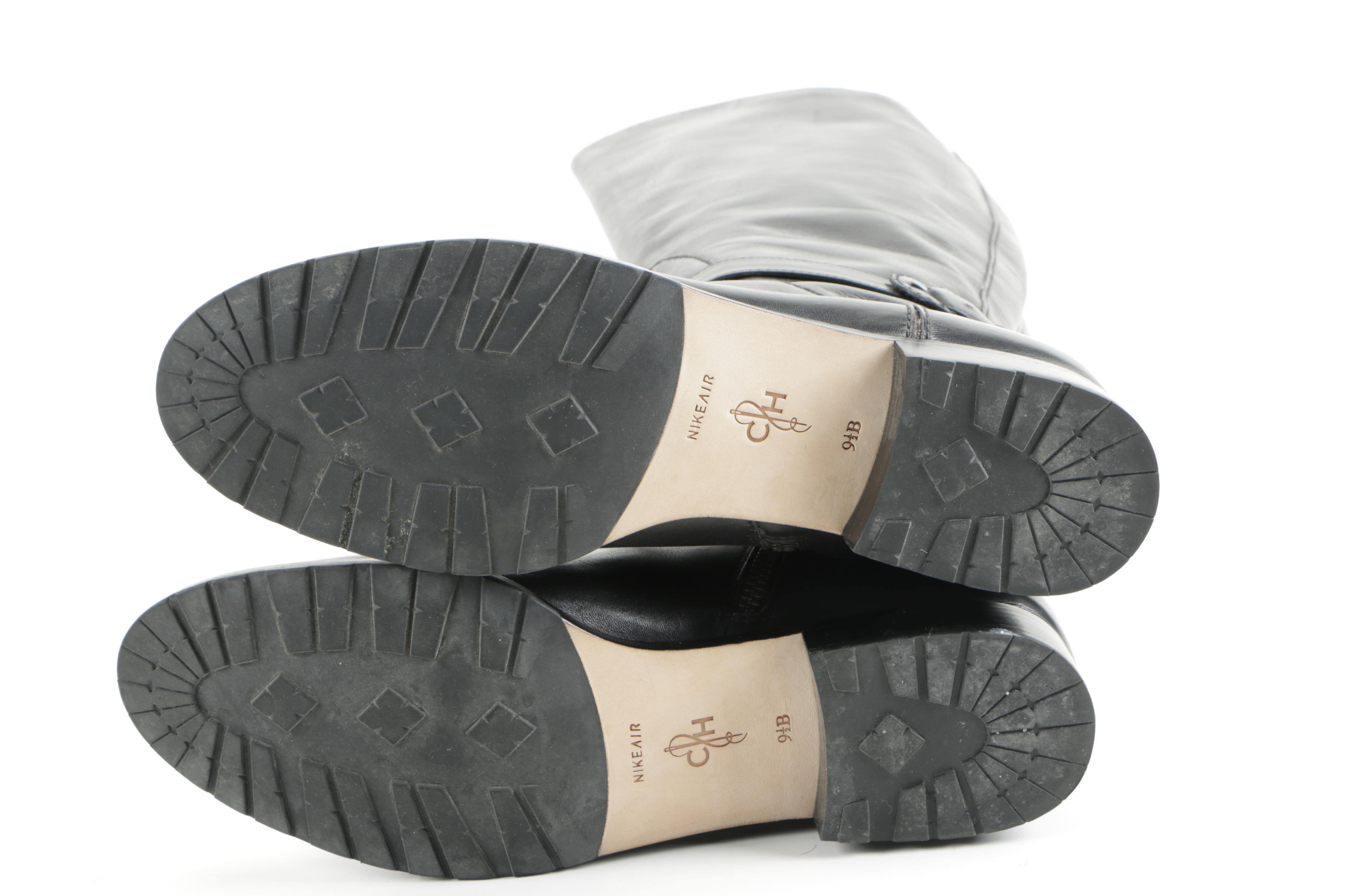 Cole Haan Nike Air Women's Black Leather Boots