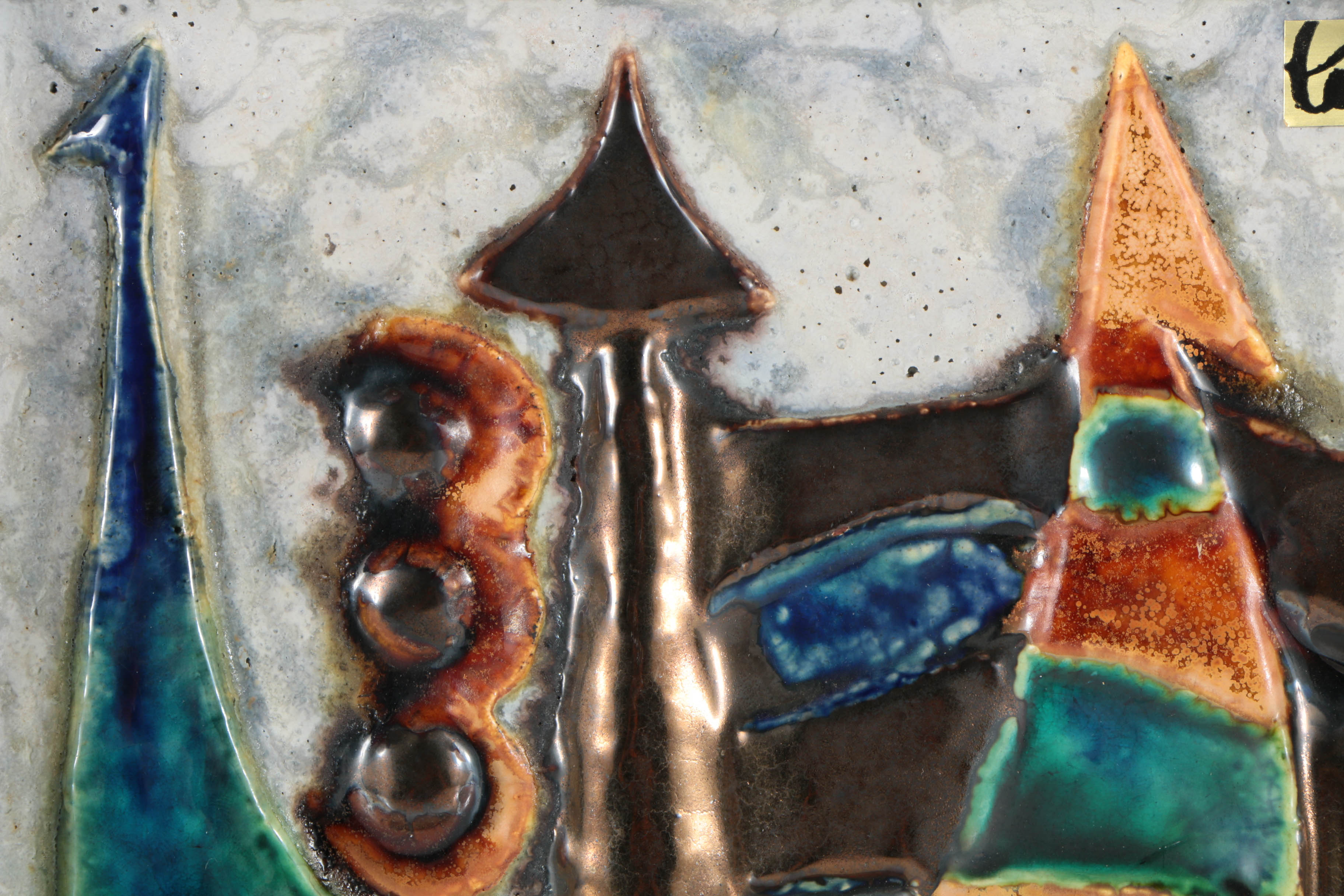 Helmut Schäffenacker Ceramic Wall Plaque "Ship"