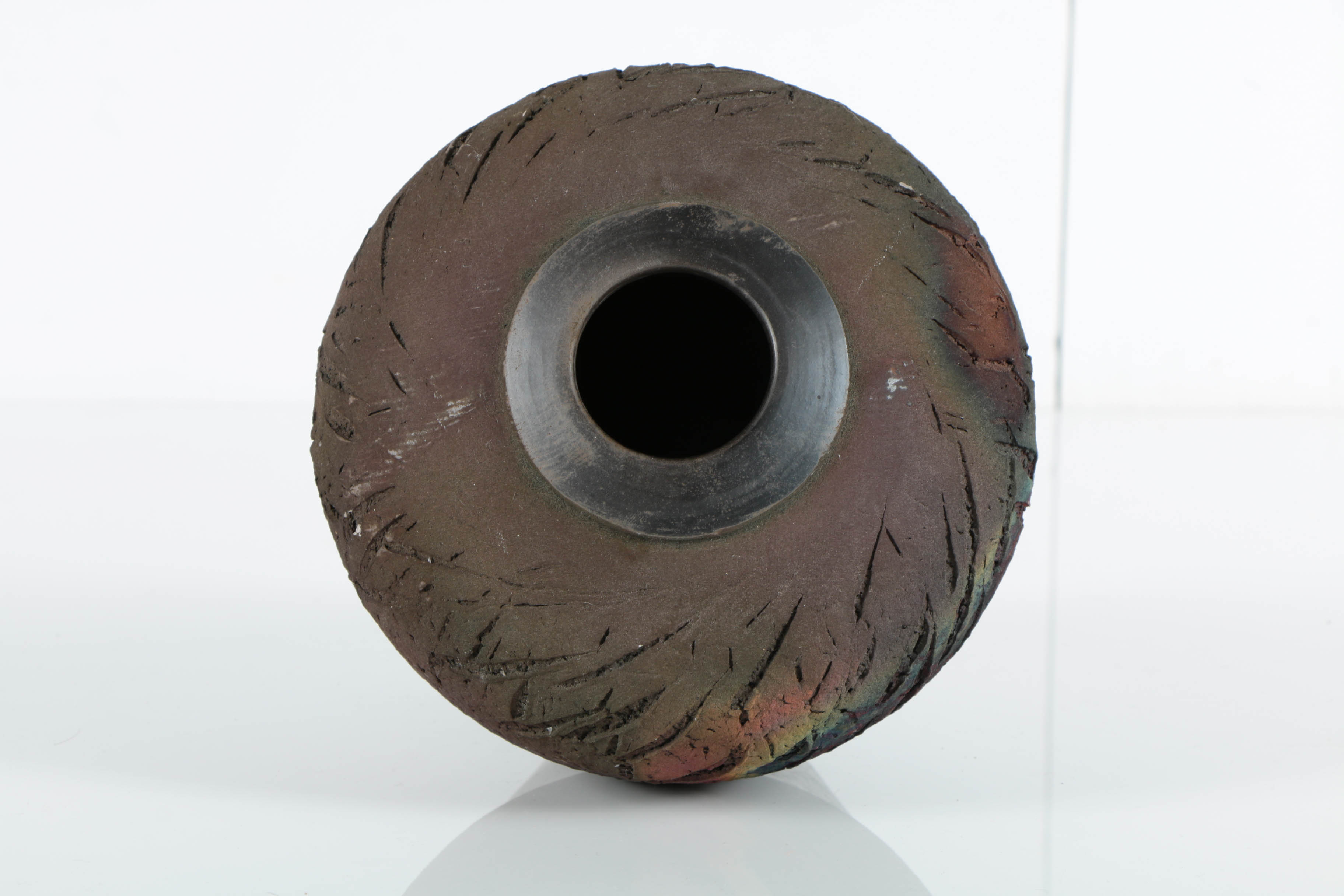 Hand Thrown Stoneware Raku Fired Vase