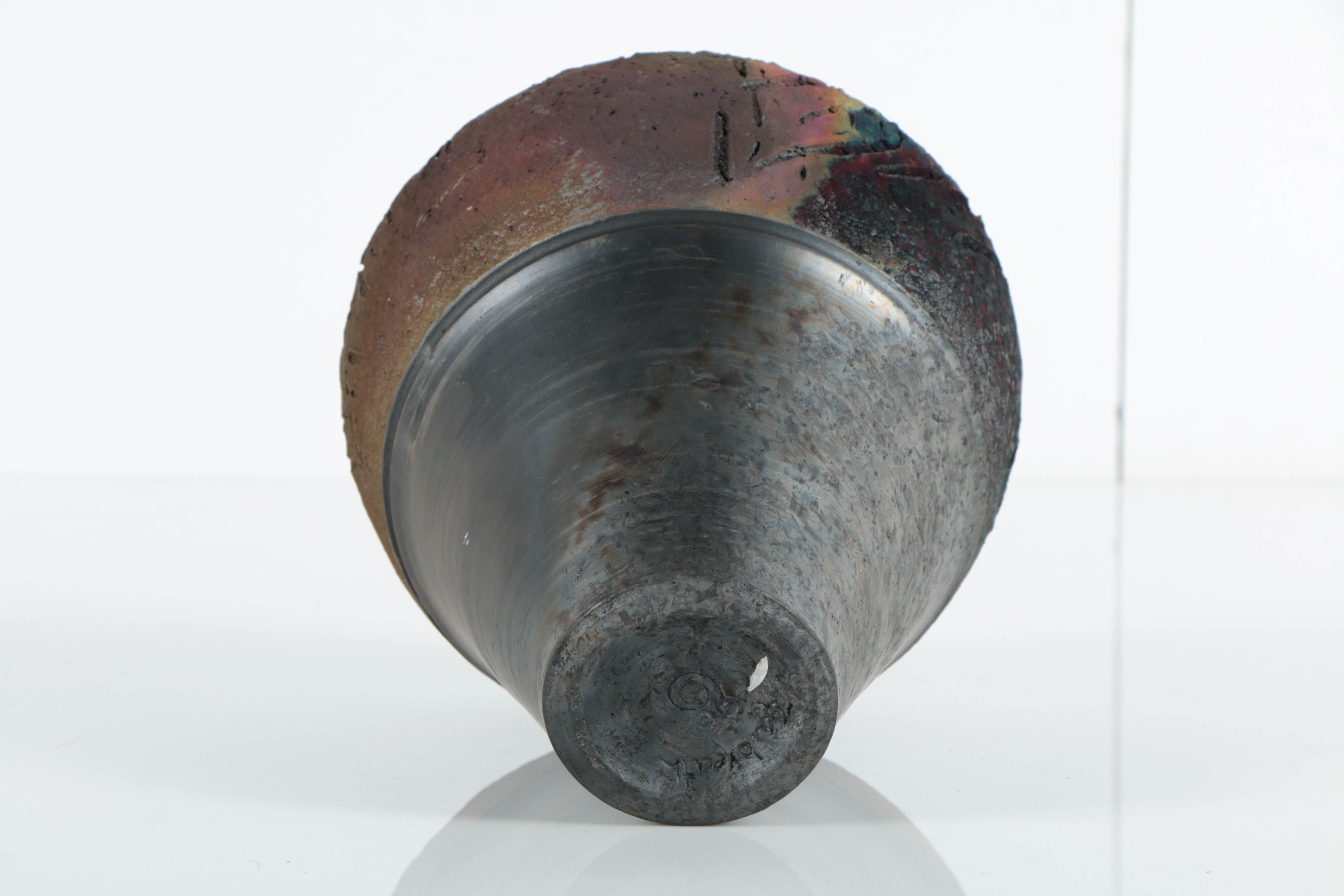 Hand Thrown Stoneware Raku Fired Vase