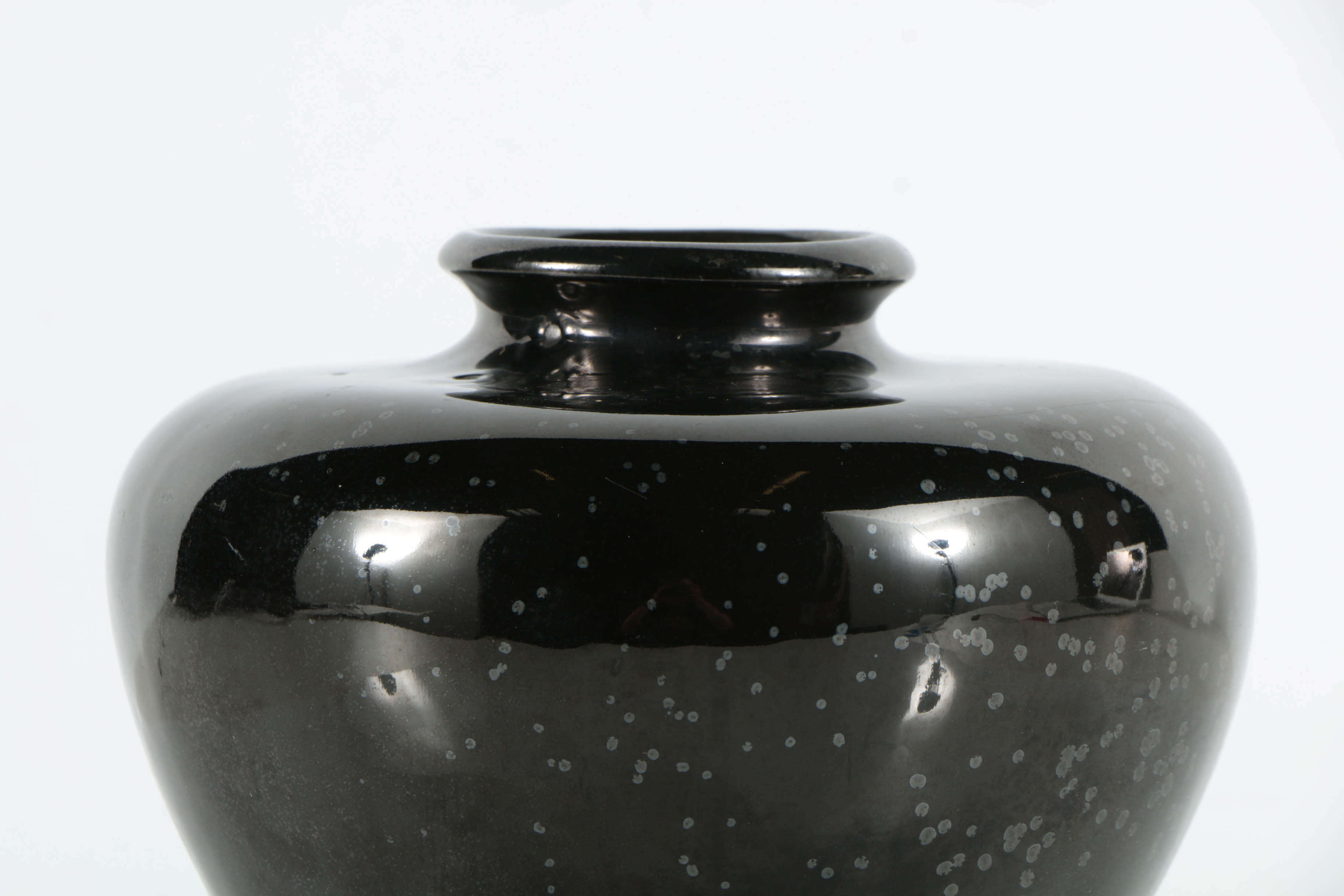 Fulper Black Crystalline Vase