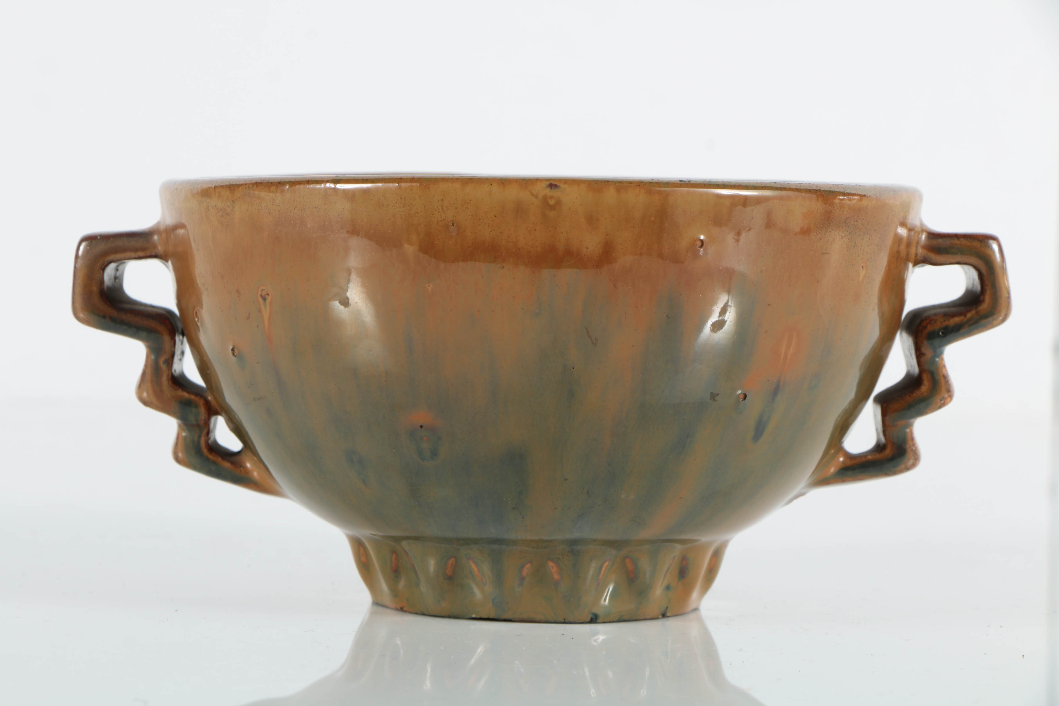 Fulper Cat's Eye Flambé Bowl