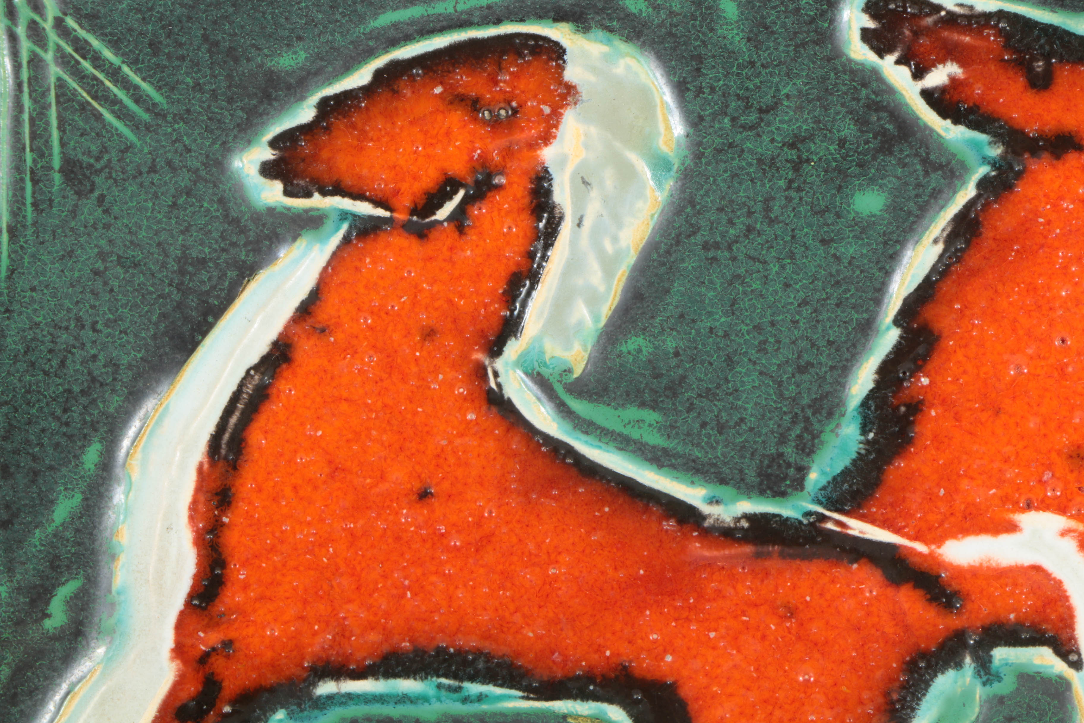 Helmut Schäffenacker Ceramic Wall Plaque of Horses