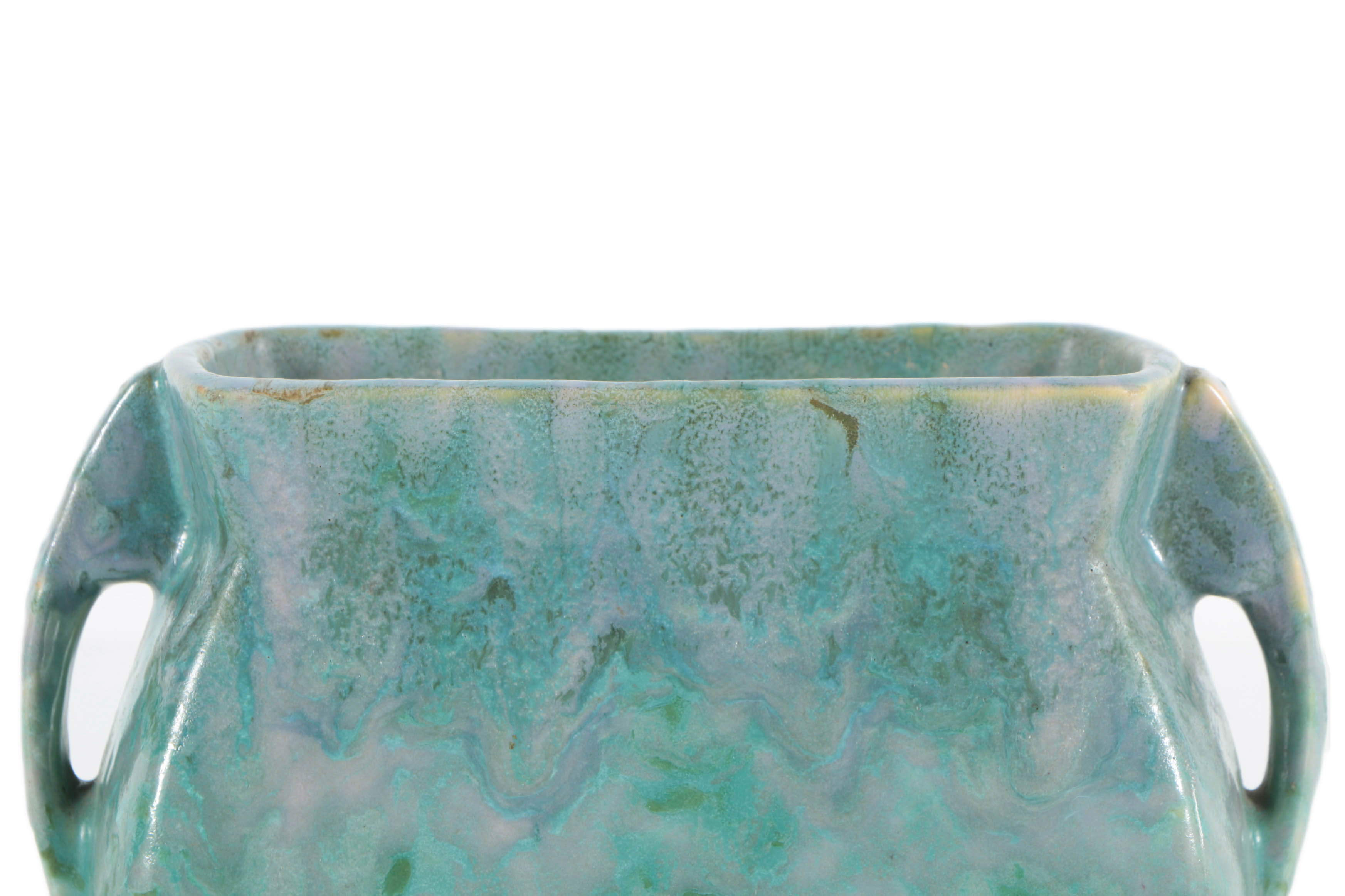 Roseville "Carnelian II" Ceramic Handled Vase