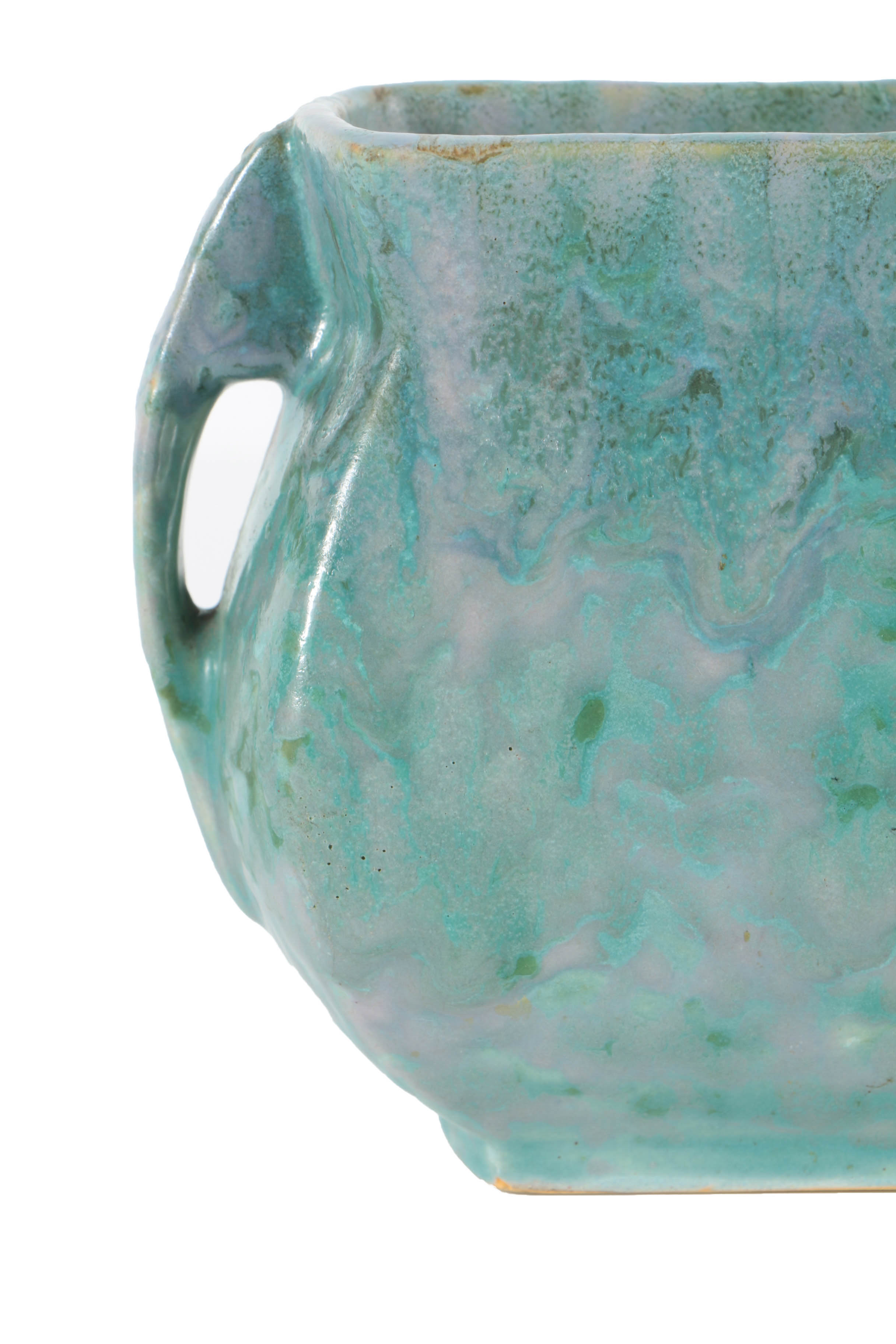 Roseville "Carnelian II" Ceramic Handled Vase