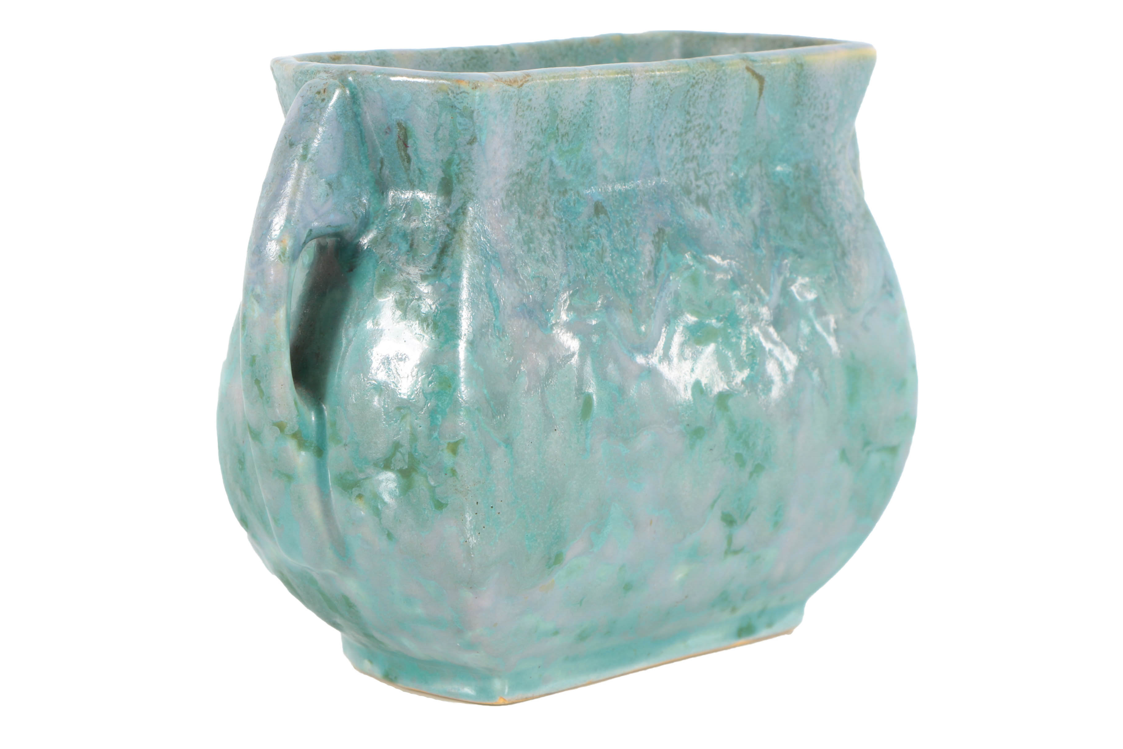 Roseville "Carnelian II" Ceramic Handled Vase