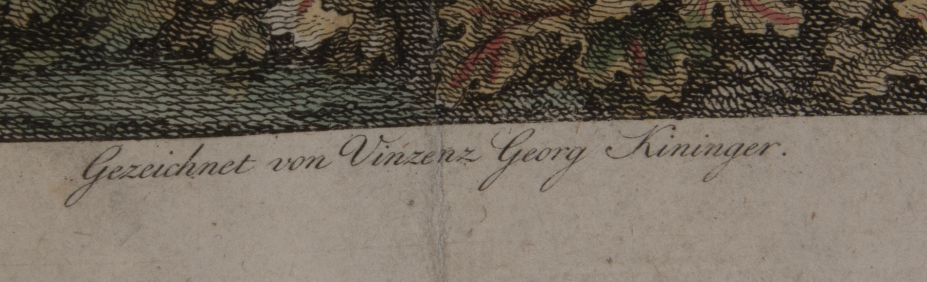 Hand Colored Etching "Grosser Deutscher Atlas"