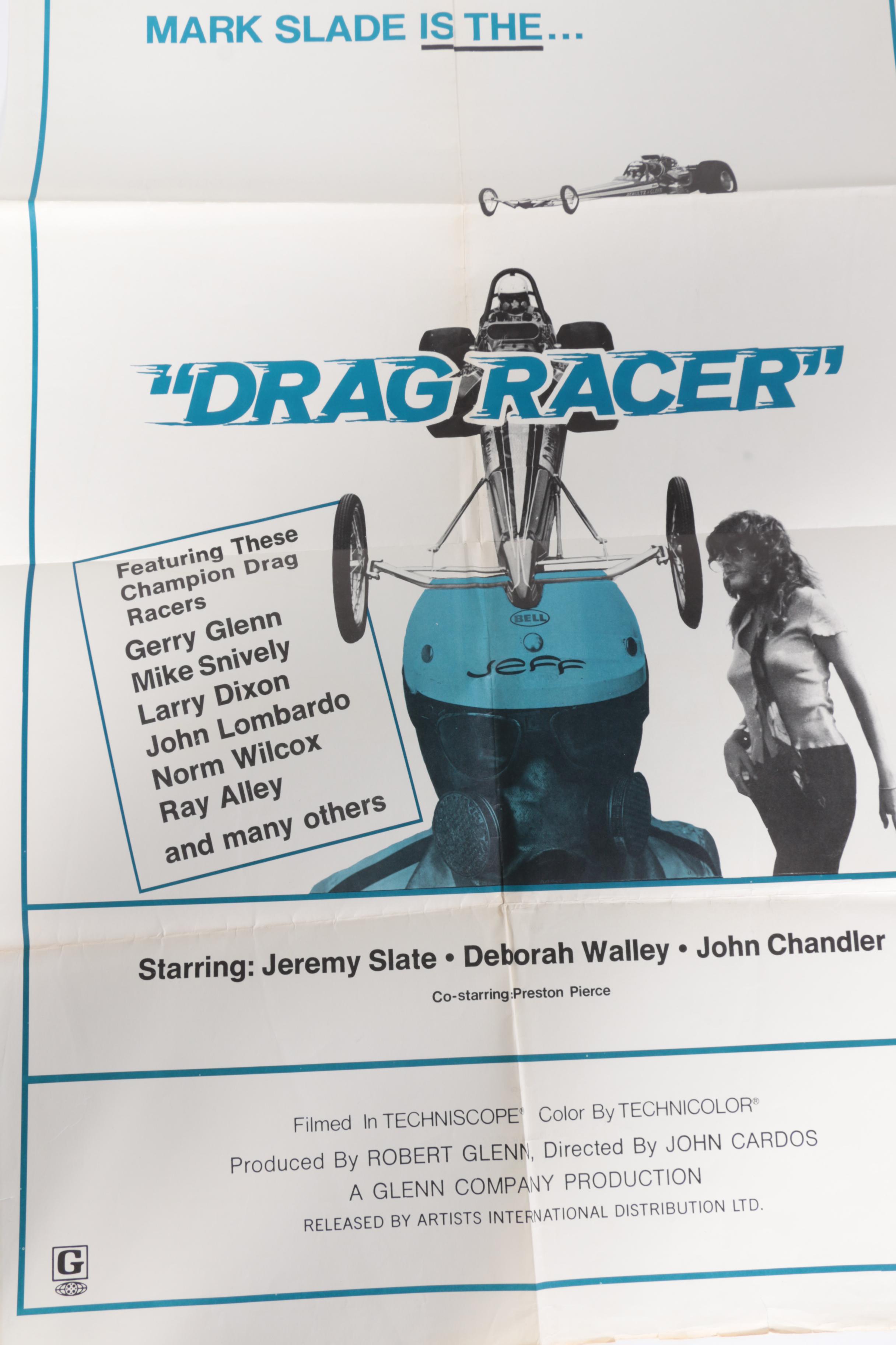 "Drag Racer" Movie Poster and Assorted Vintage Lobby Cards