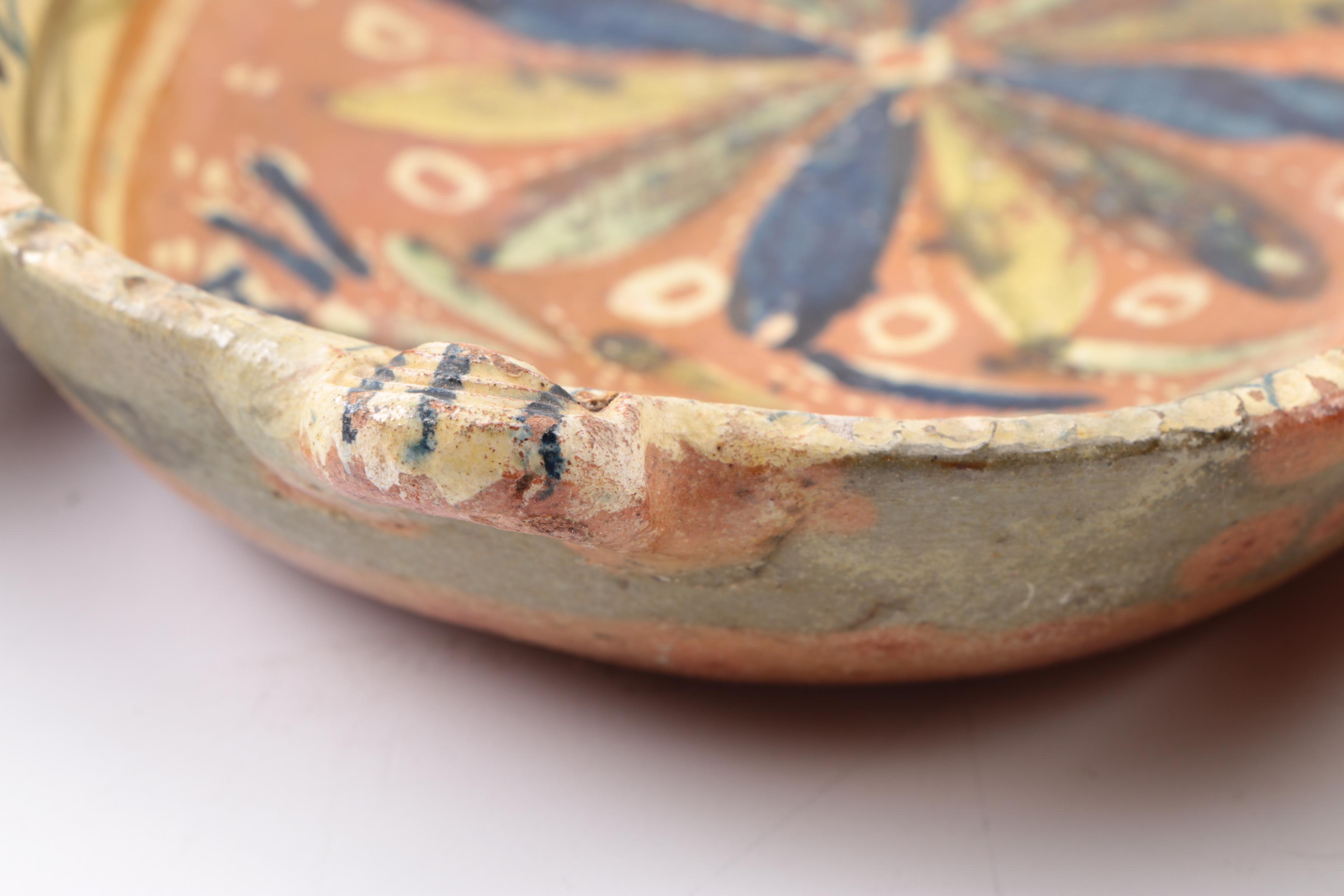 Handbuilt and Hand-Painted Terracotta Nesting Serving Trays