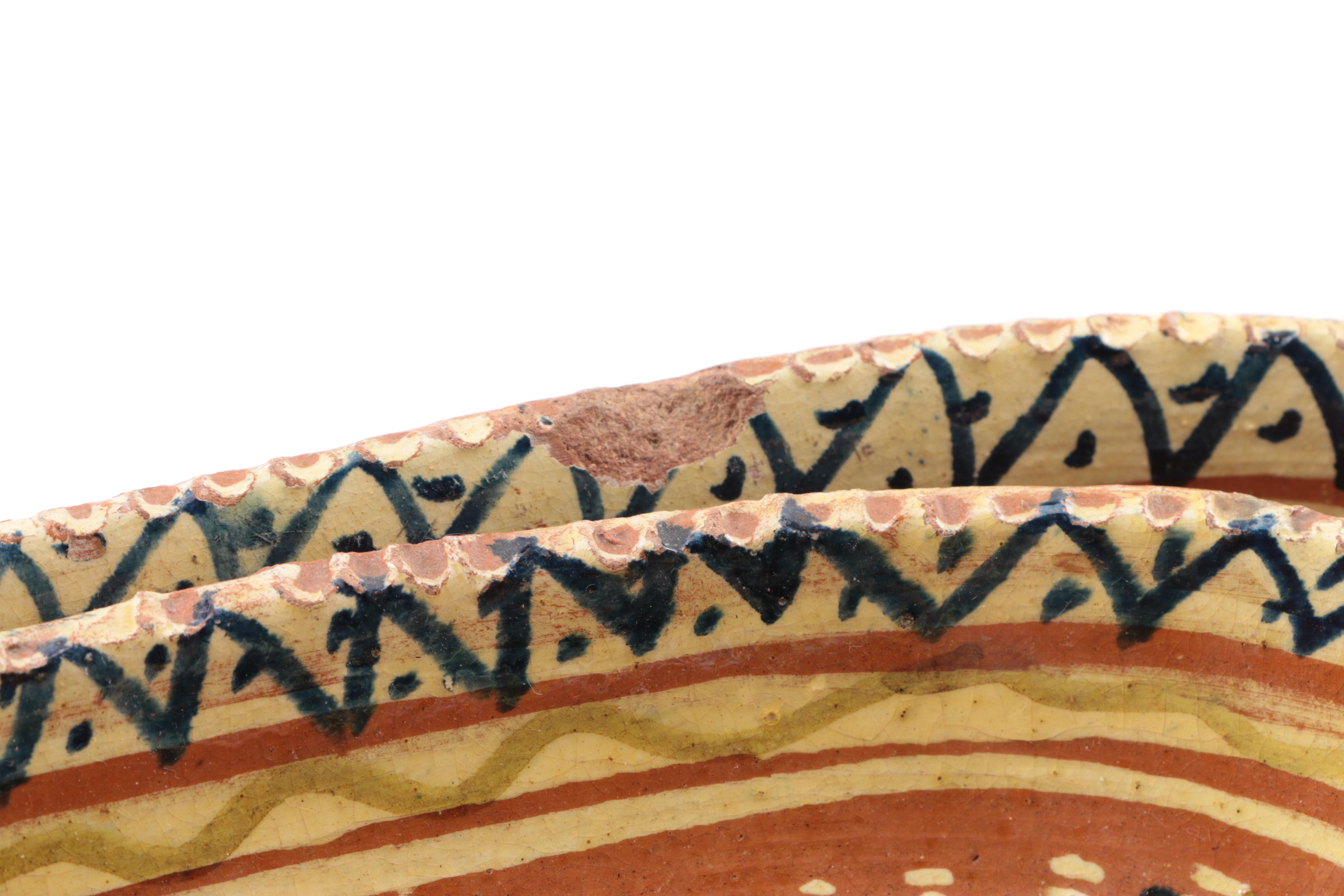 Handbuilt and Hand-Painted Terracotta Nesting Serving Trays