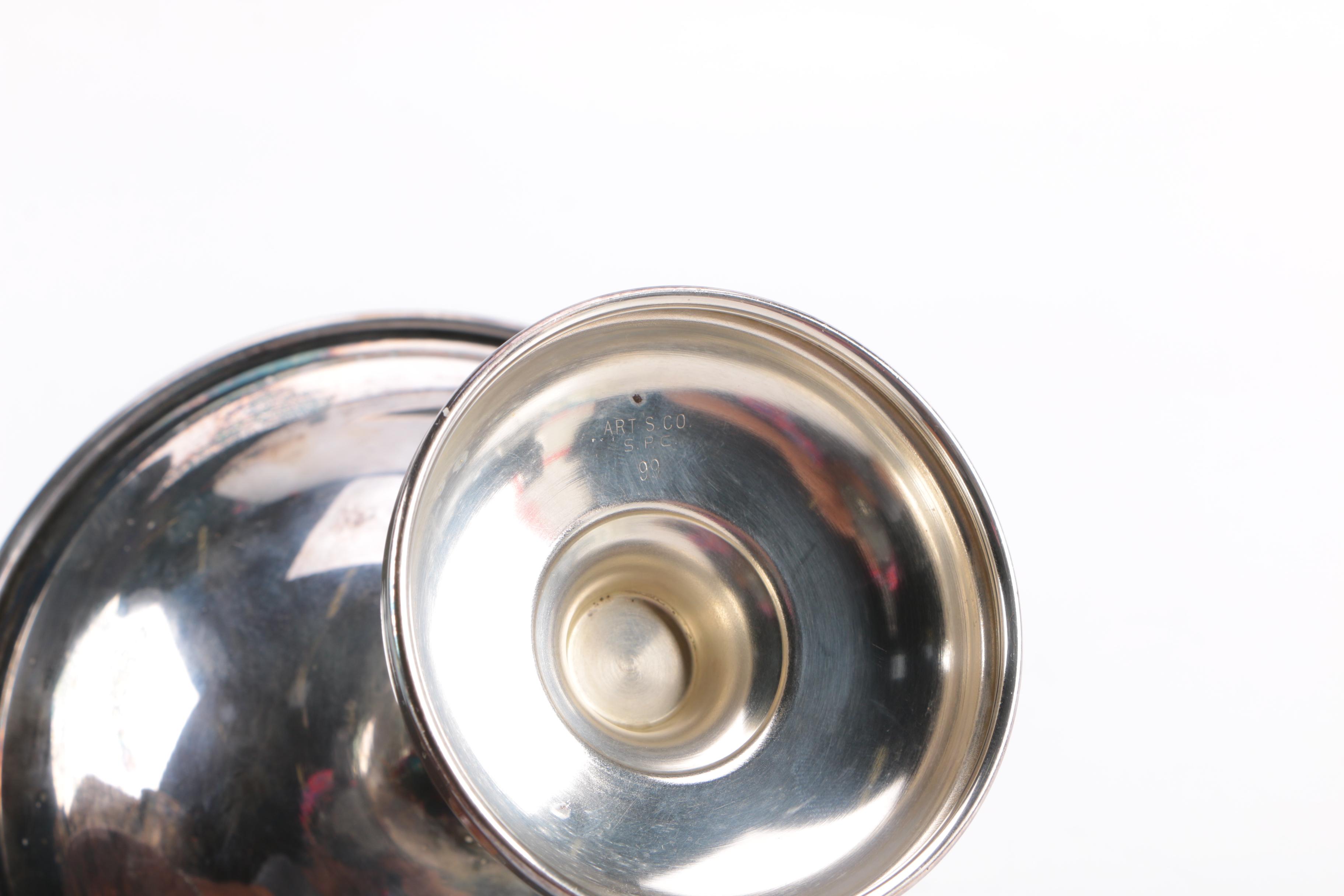 Banana Republic Silver Plate Ice Bucket with Compote