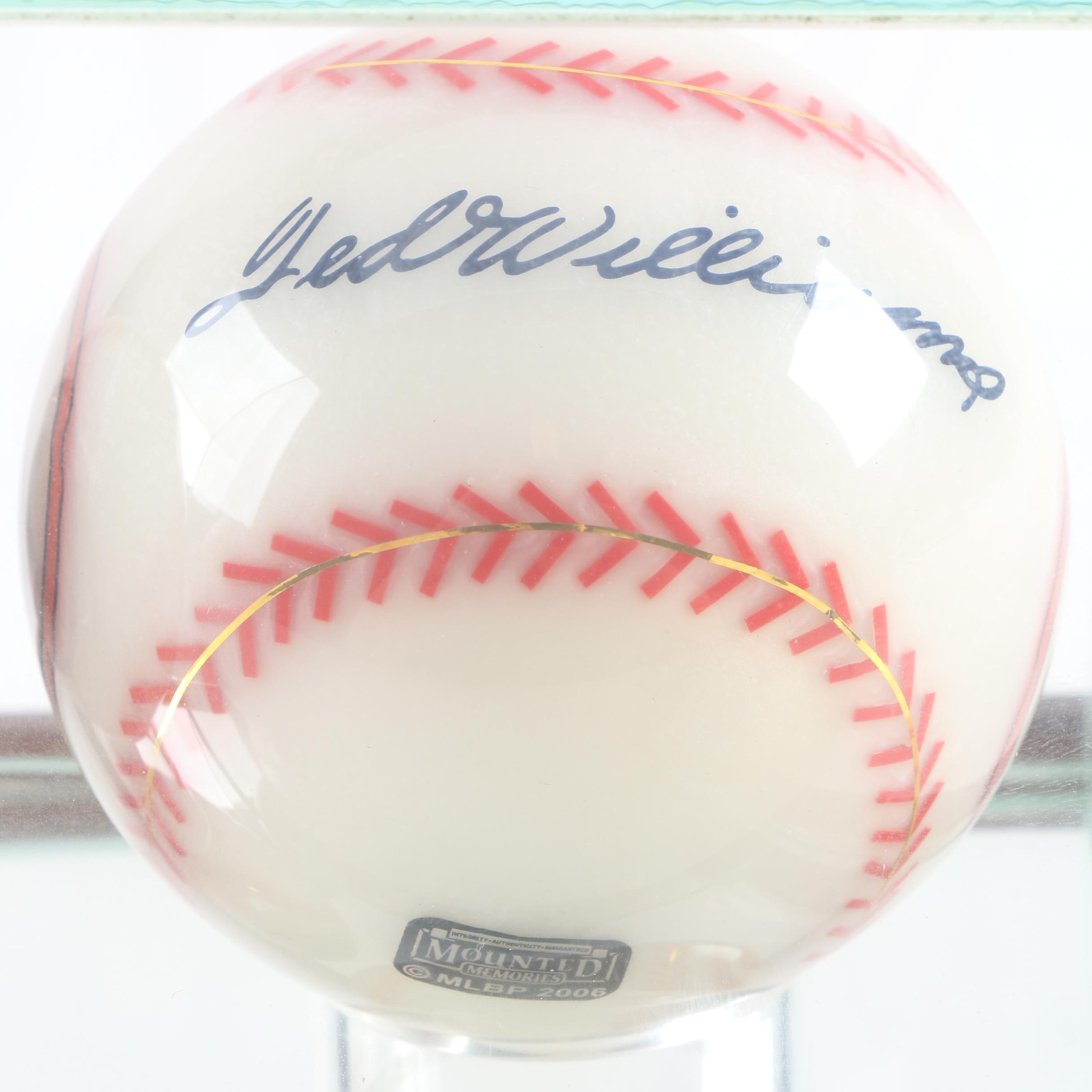 Mickey Mantle and Ted Williams Facsimile Signed Baseballs