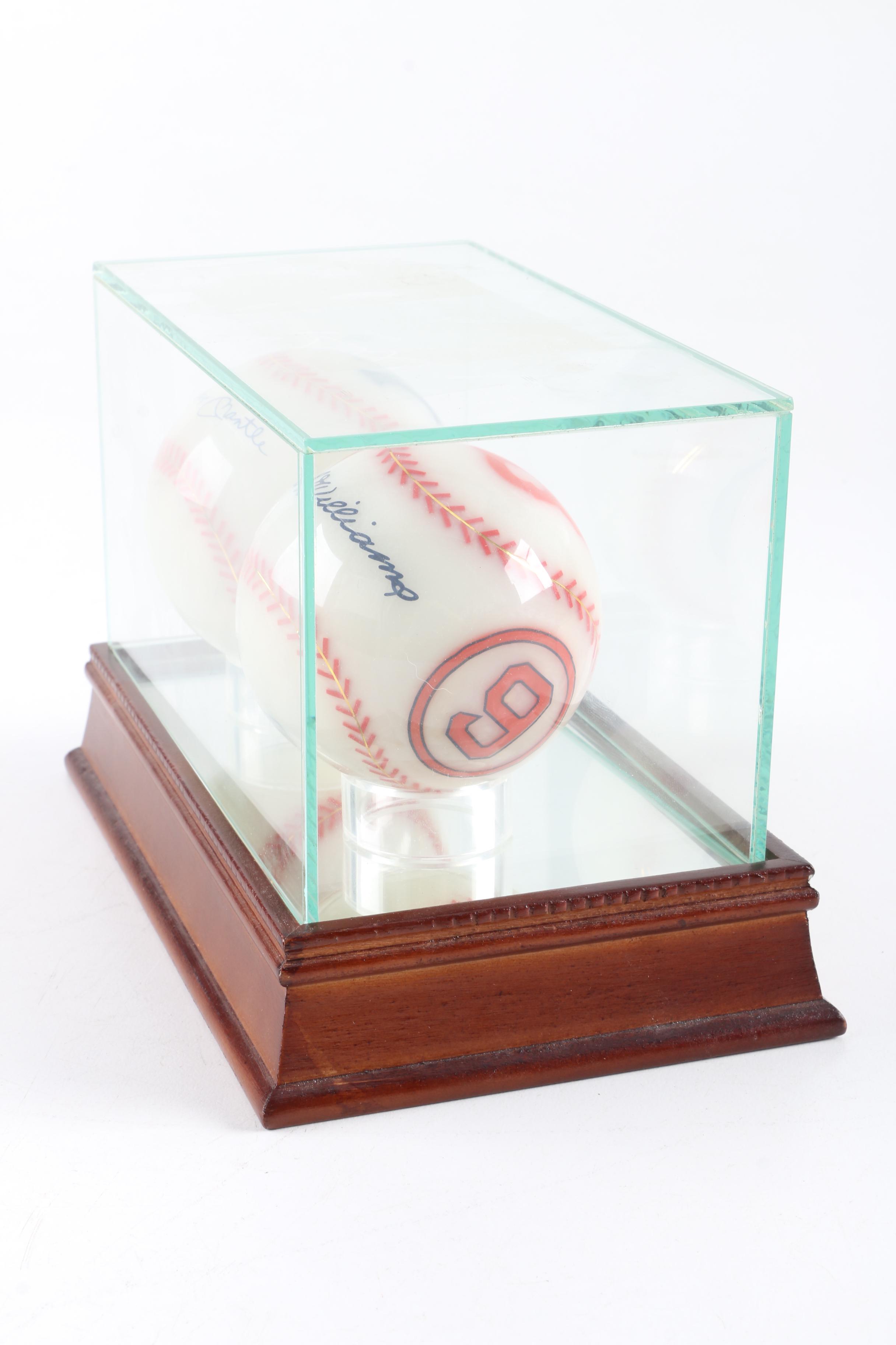 Mickey Mantle and Ted Williams Facsimile Signed Baseballs