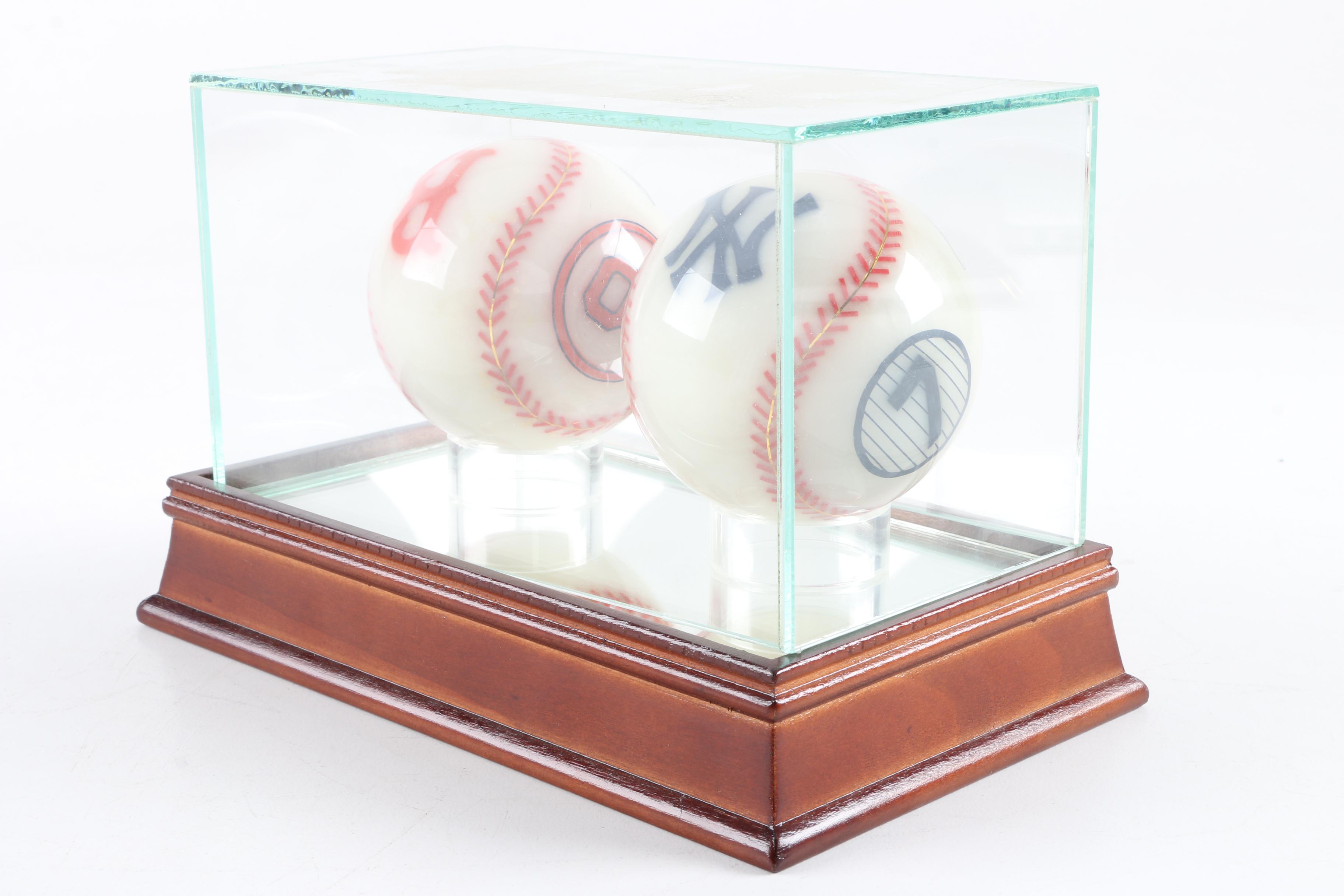 Mickey Mantle and Ted Williams Facsimile Signed Baseballs