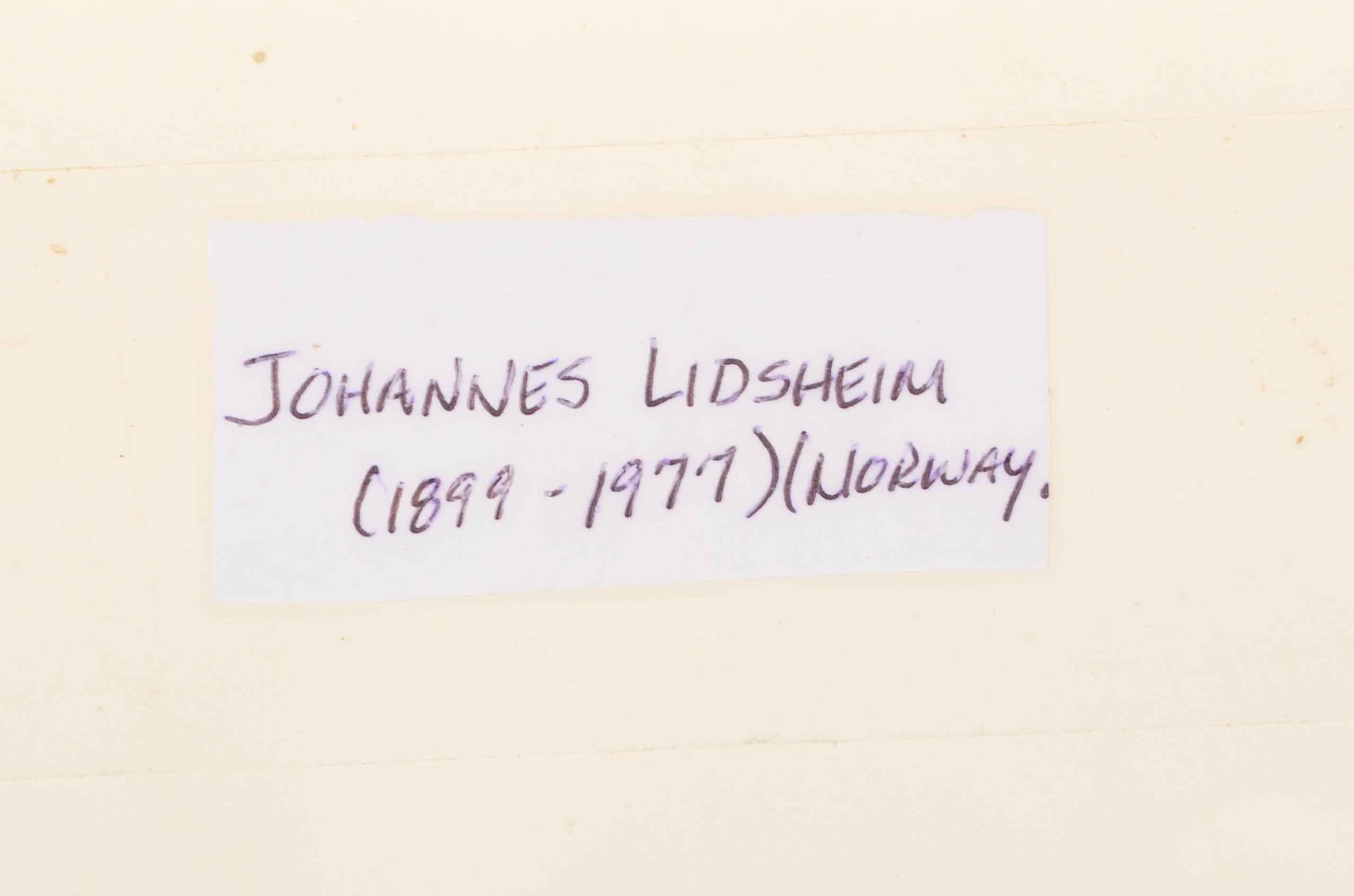 Johannes Lidsheim Original 1947 Watercolor Painting