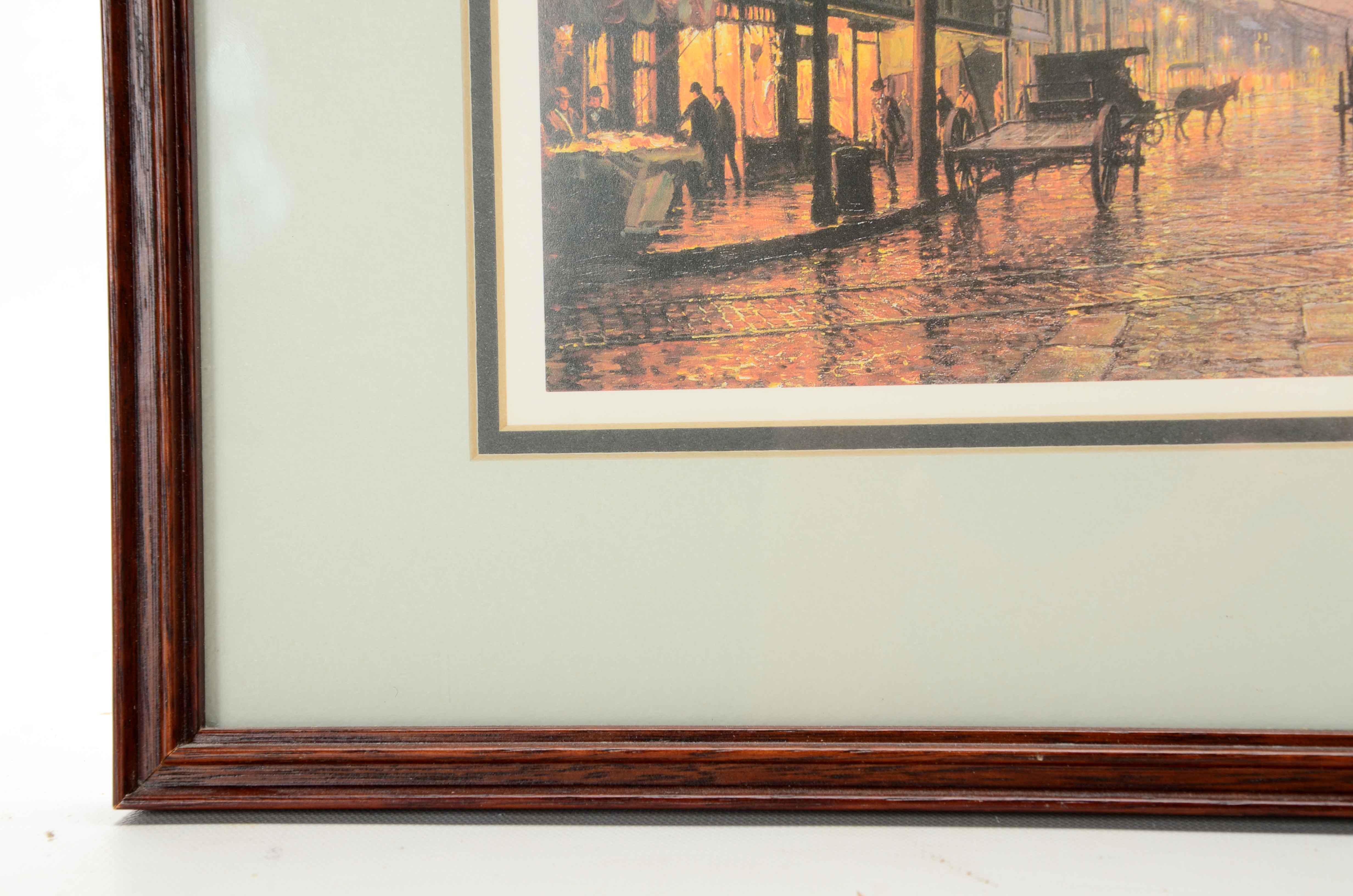 Offset Lithograph after John Stobart's "South Street, New York in 1800"