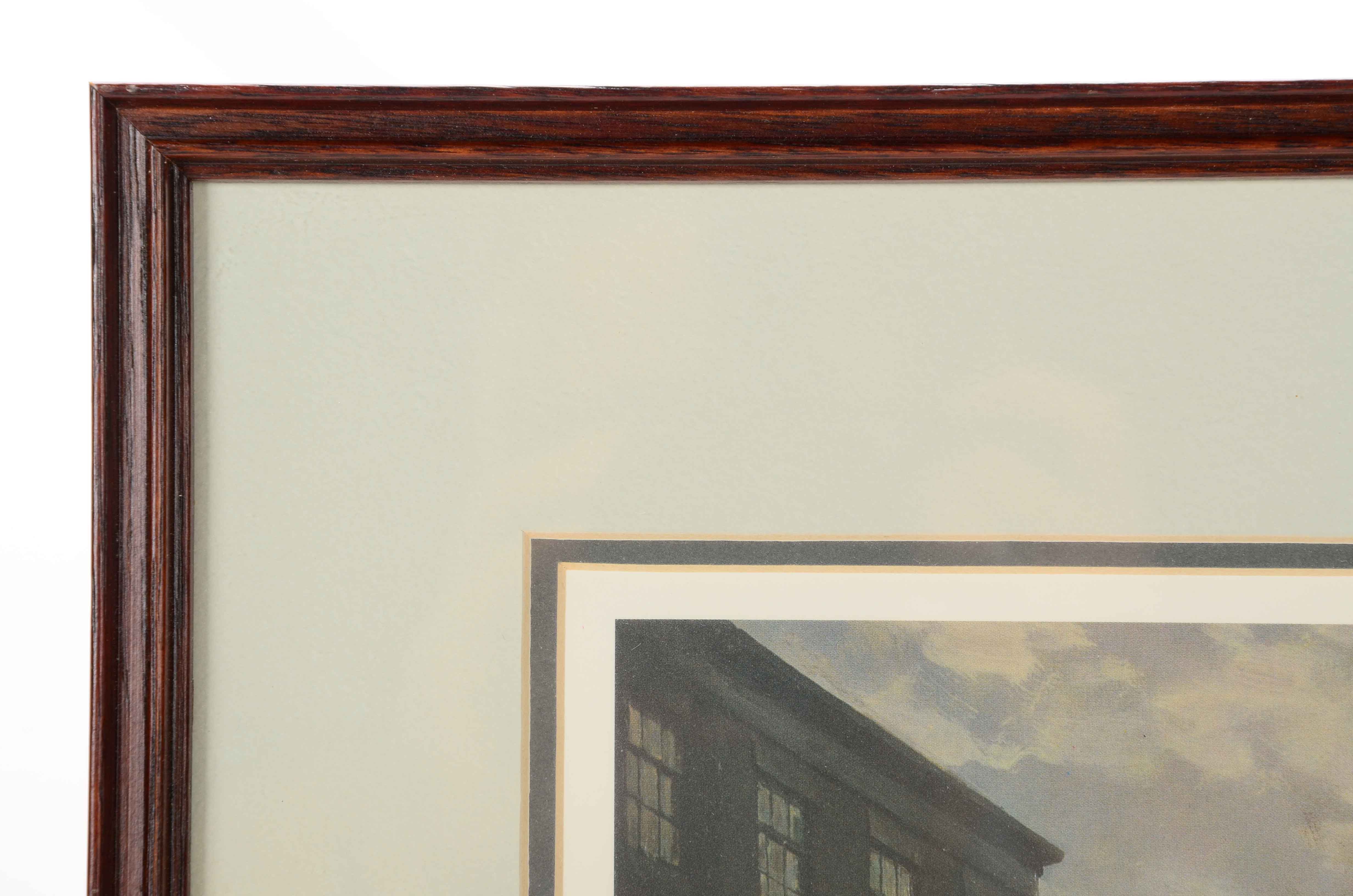 Offset Lithograph after John Stobart's "Maiden Lane, New York in 1800"