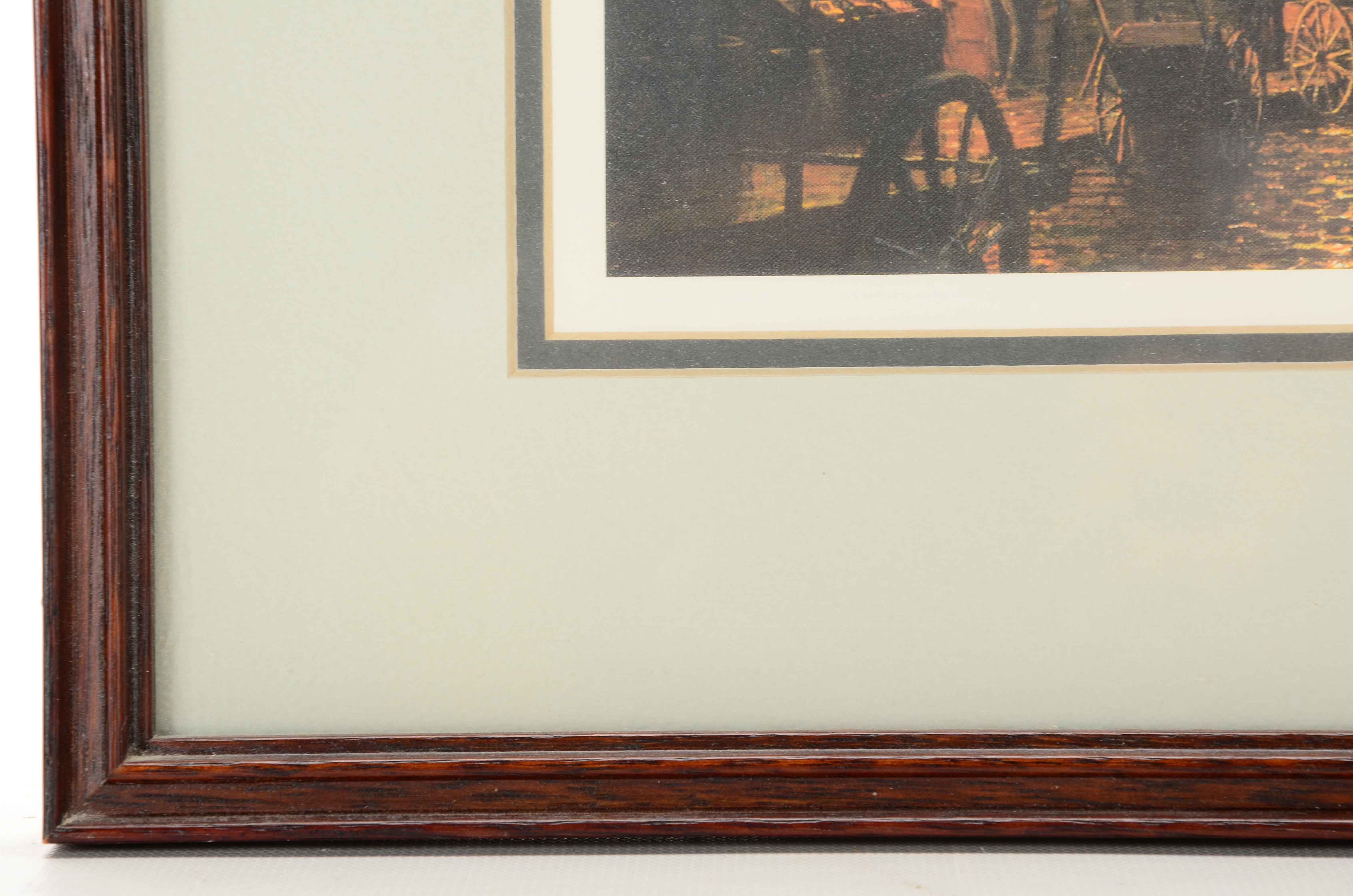 Offset Lithograph after John Stobart's "Maiden Lane, New York in 1800"