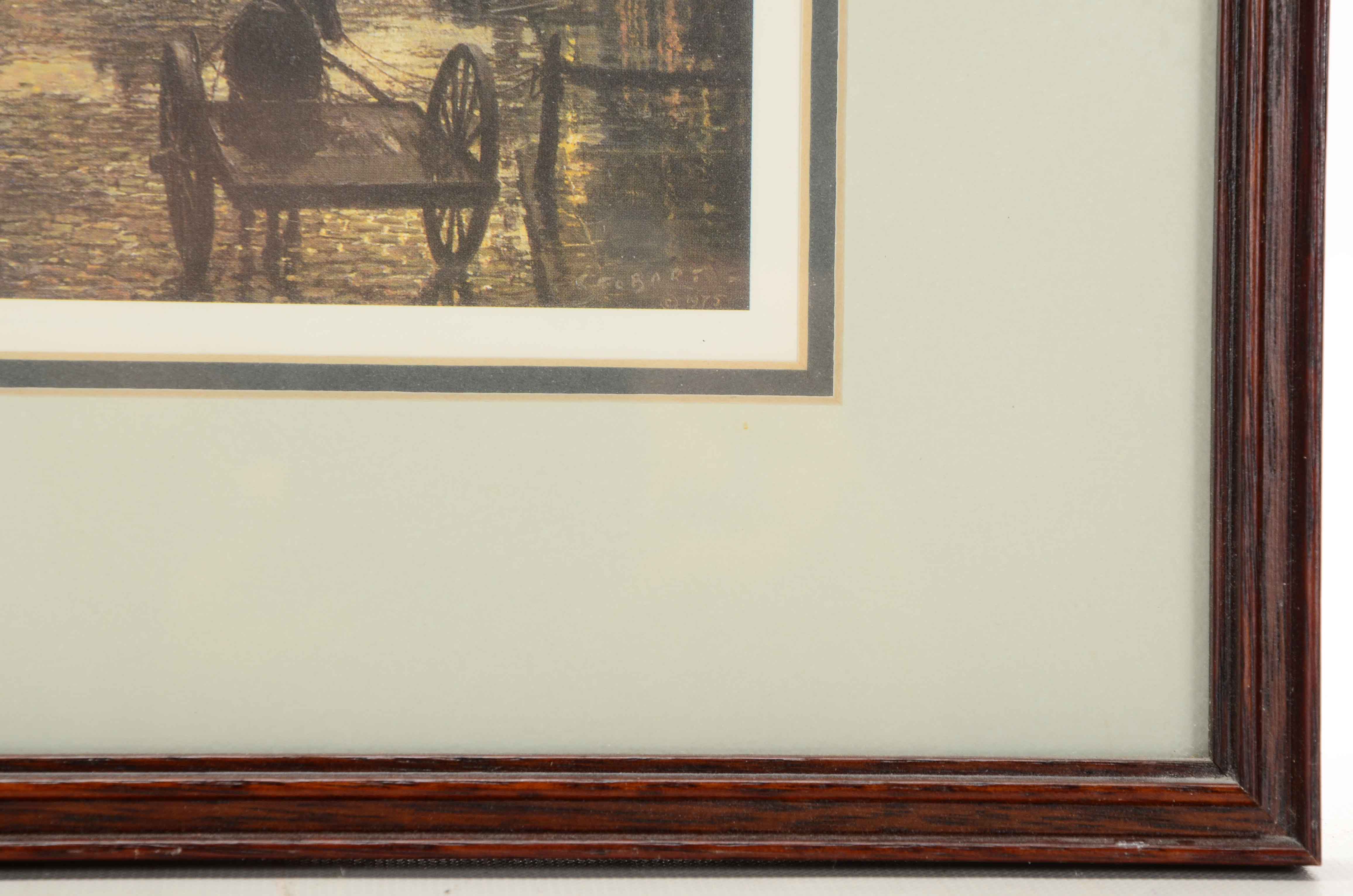 Offset Lithograph after John Stobart's "Maiden Lane, New York in 1800"