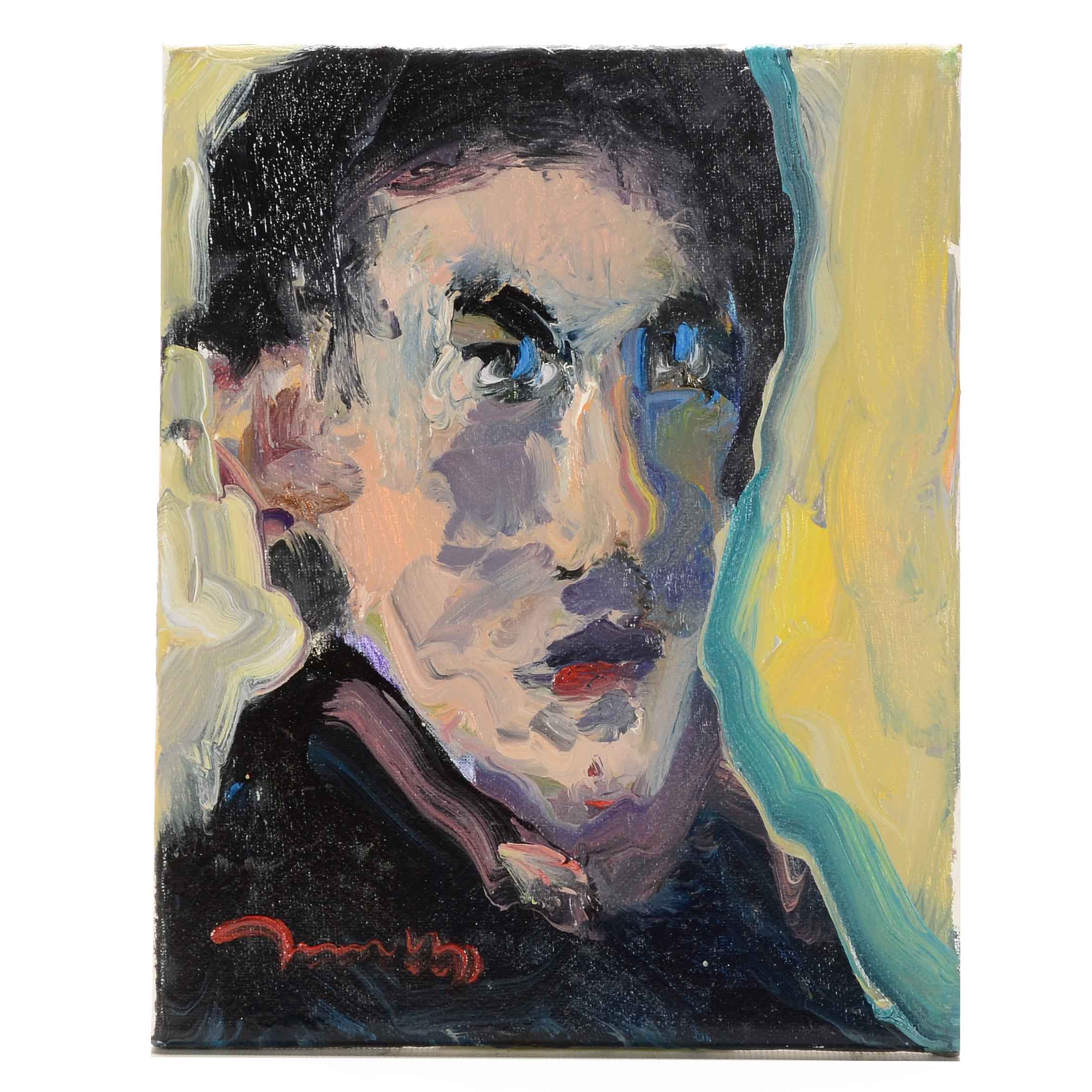 Jose Trujillo Original Oil Painting on Canvas "The Portrait"