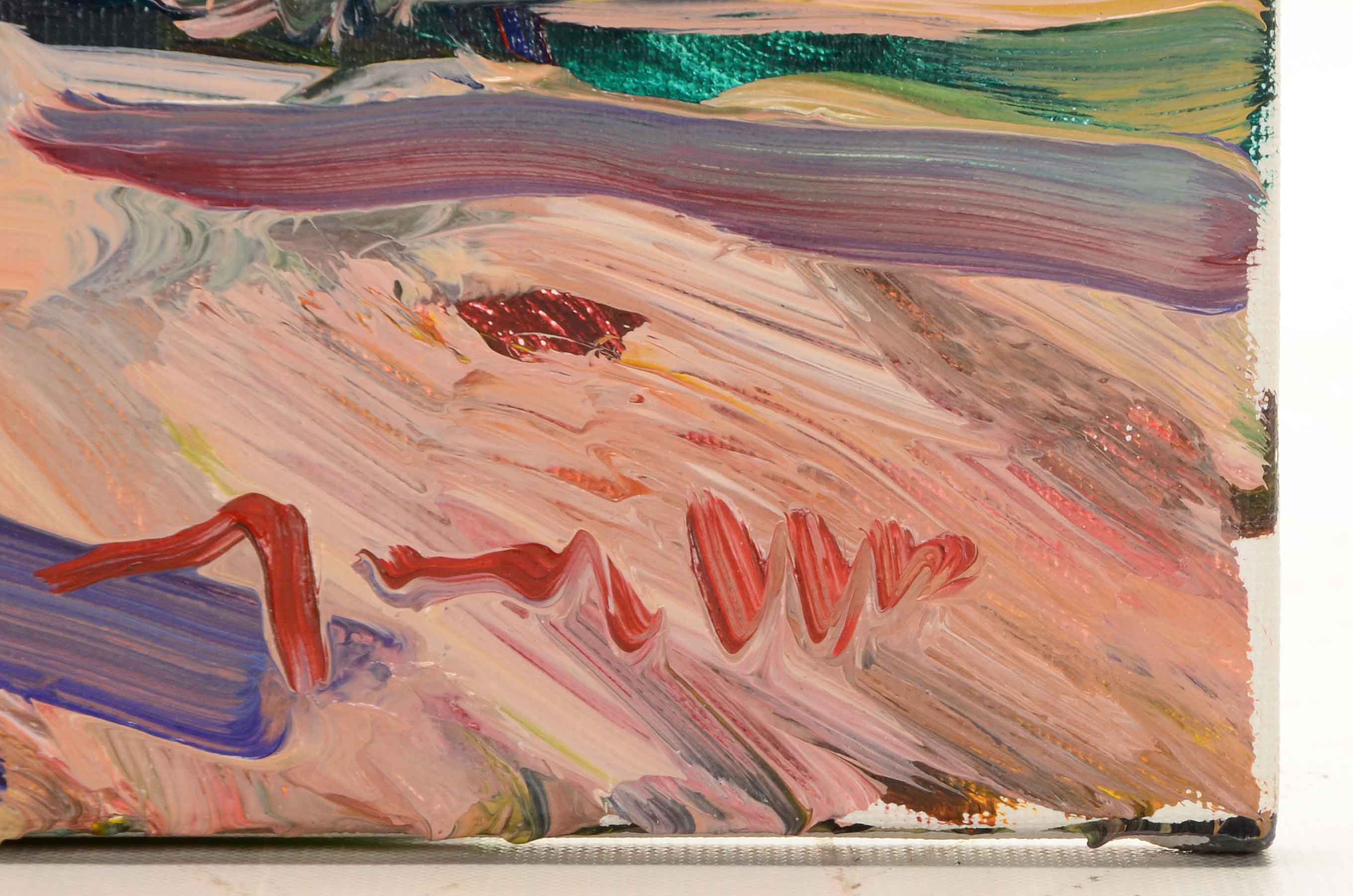 Jose Trujillo Original Oil Painting on Canvas "At the Park"