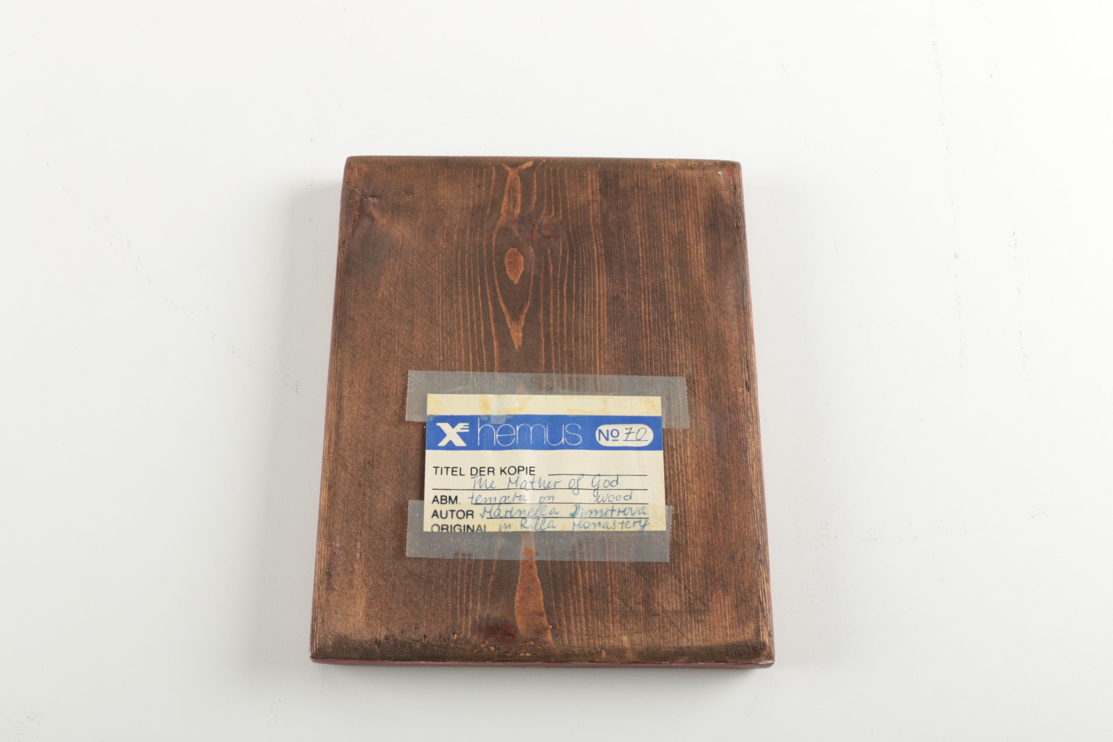 Marinella Dimitrova Tempera on Wood "The Mother of God"