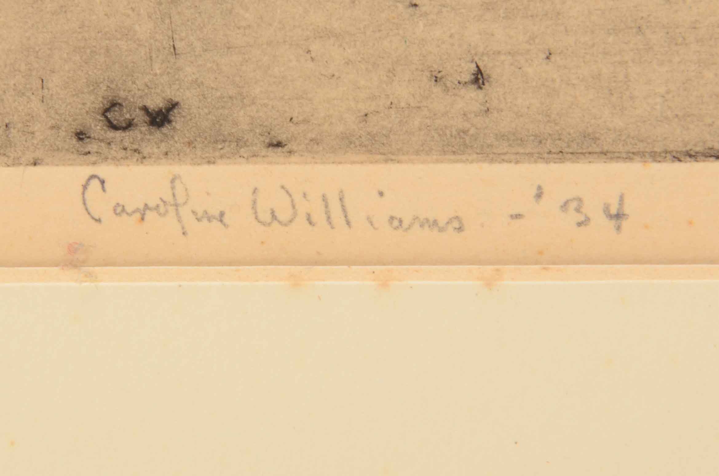 Caroline Williams Signed Original Etching of a Dog