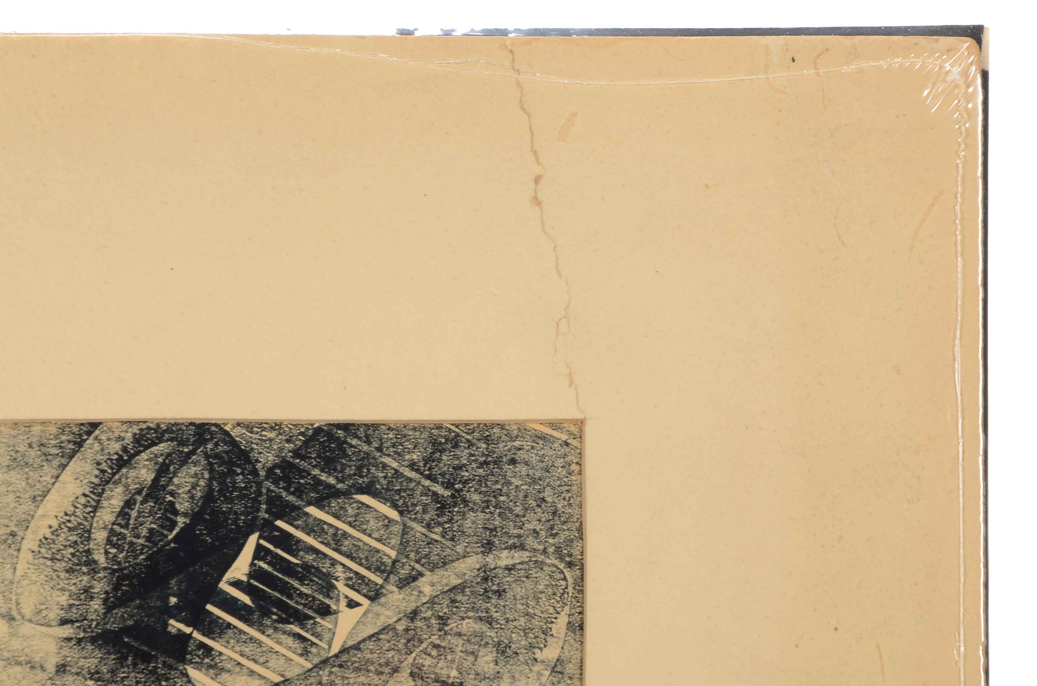 William Saltzman Signed Abstract Relief Print "Linoleum Texture"