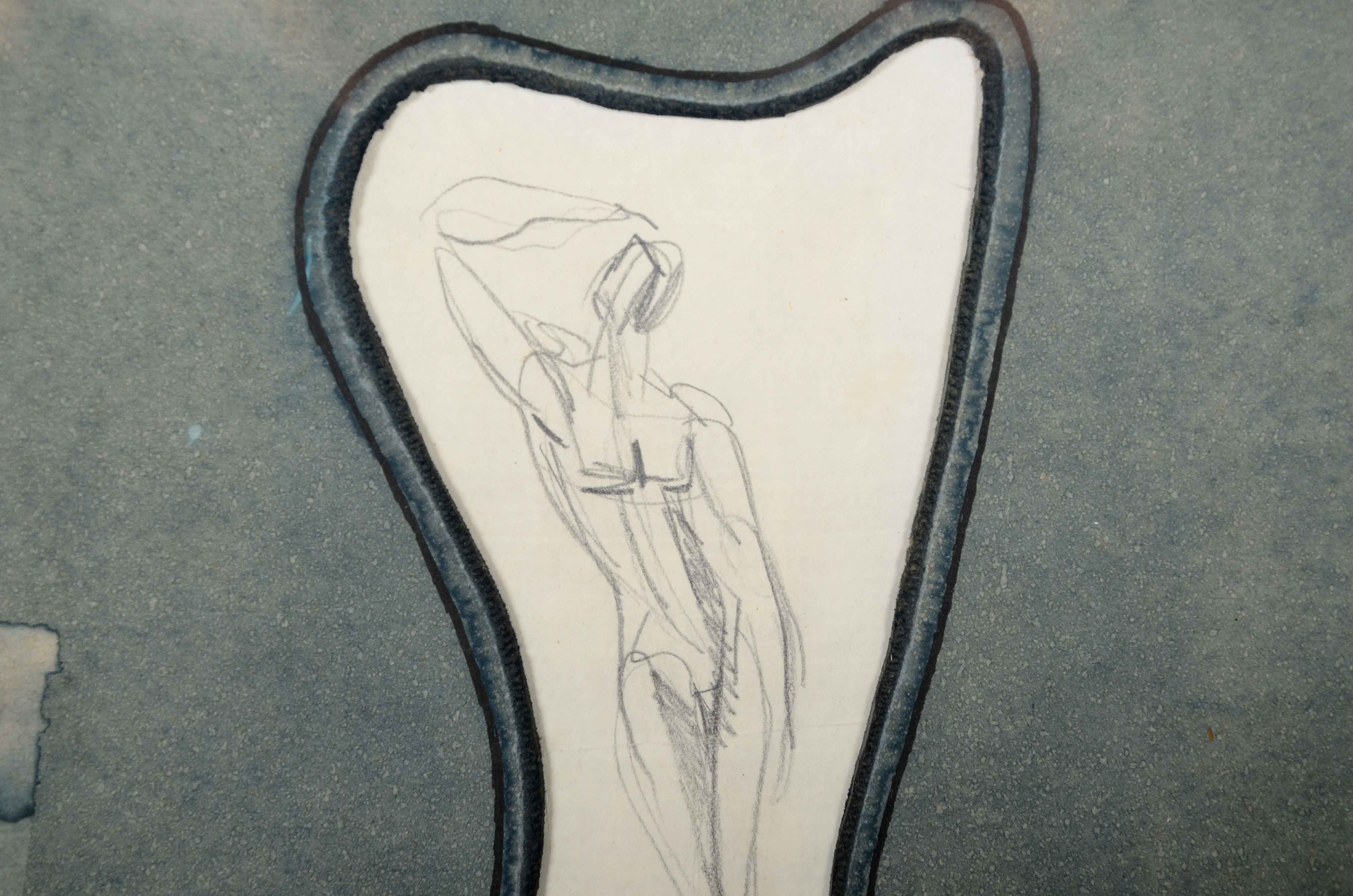 Sascha Brastoff Original Signed Graphite Figure Study